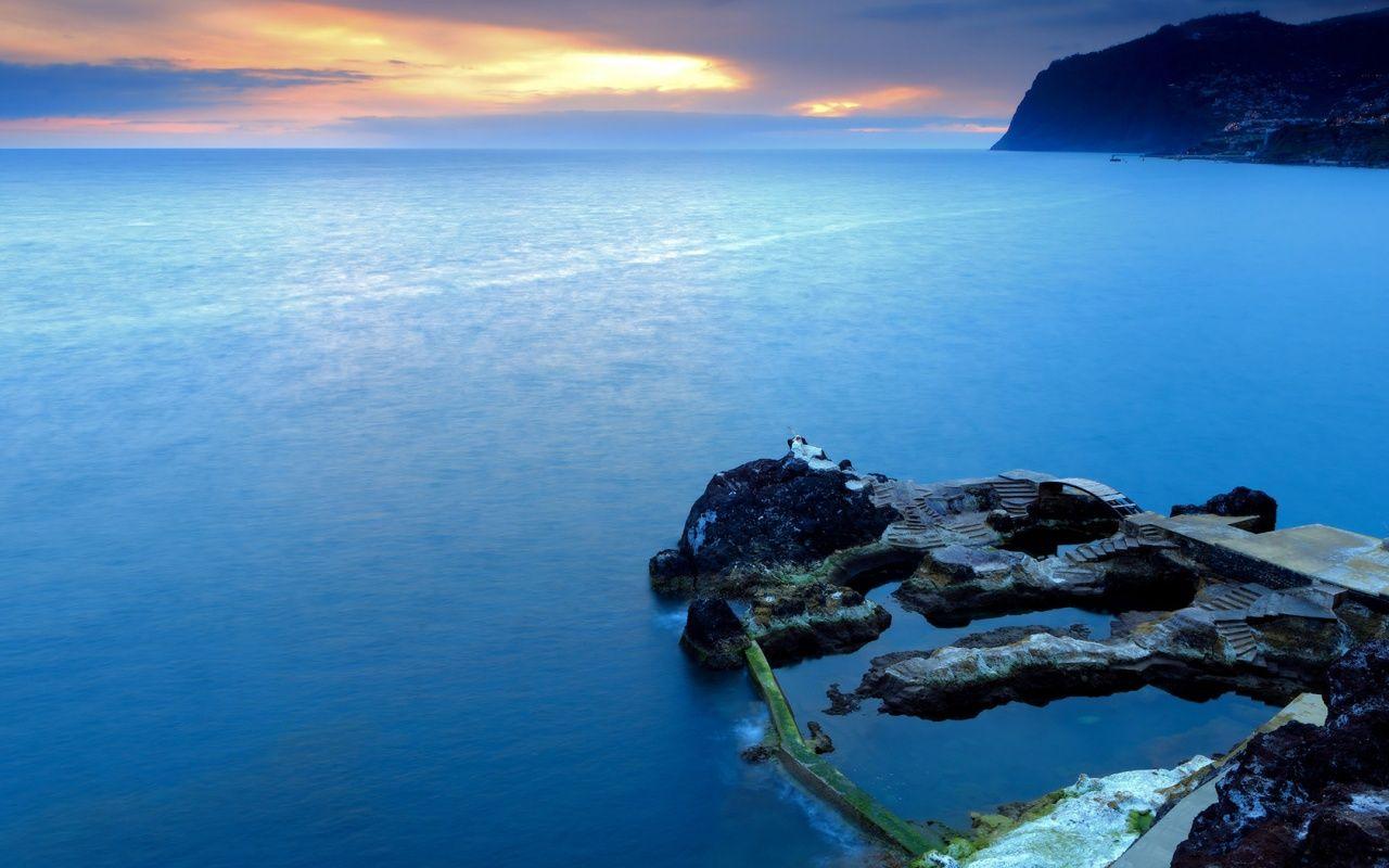 1280x800 Madeira Sea Wallpaper