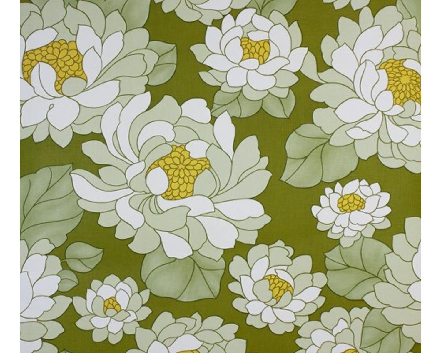 70s Flowers Fabric Wallpaper and Home Decor  Spoonflower