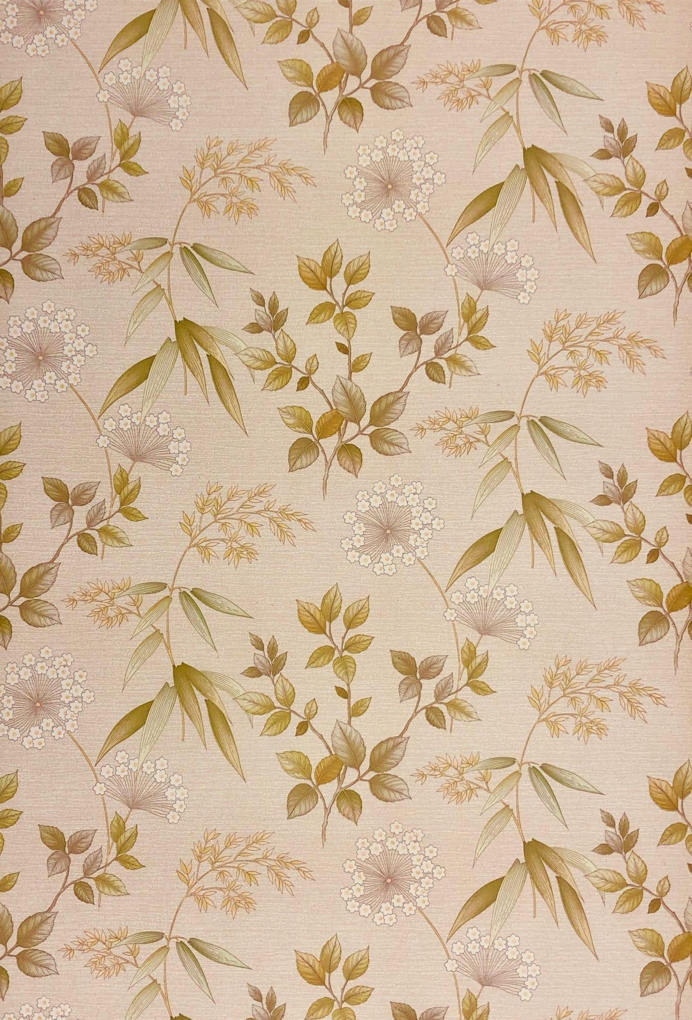 1390x2048 1970s Botanical Floral Wallpaper