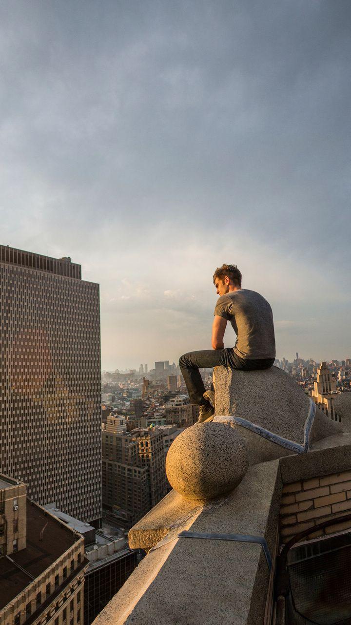 720x1280 Peter Parker, Roof, The Amazing Spider Man, Andrew