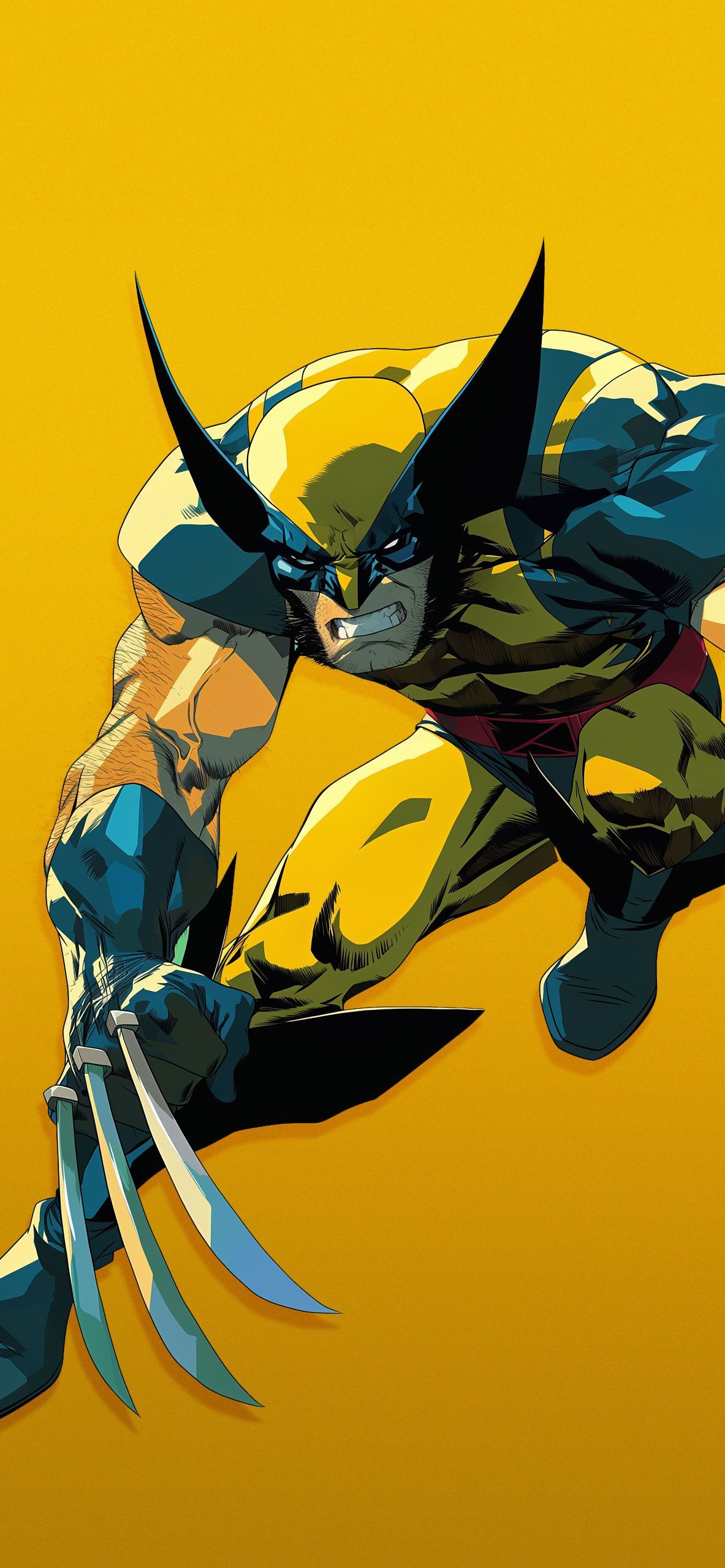 1183x2560 Cool Yellow Superhero Wallpaper