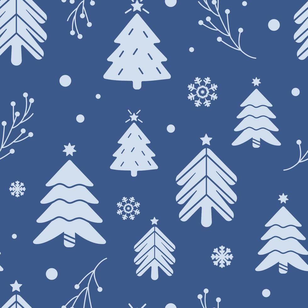 980x980 Winter Christmas trees background