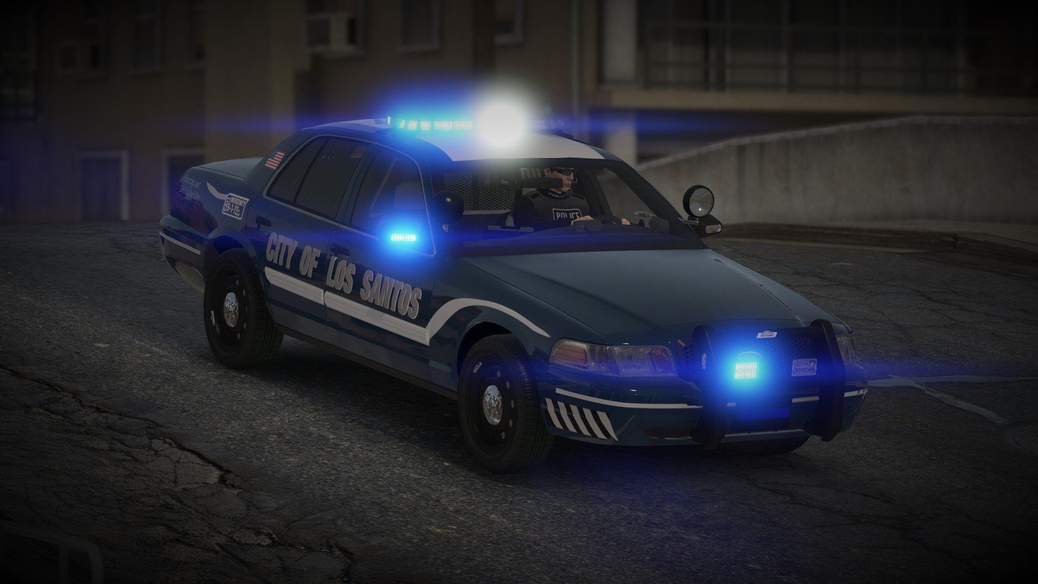 2048x1152 Blue and Silver LSPD Pack 4k
