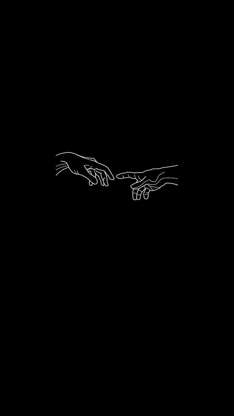 800x1422 HD two hands touching wallpaper