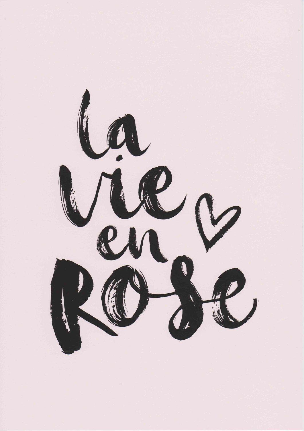1061x1500 FIVER FRIDAY La Vie En Rose Print French Prints Phòng cô gái
