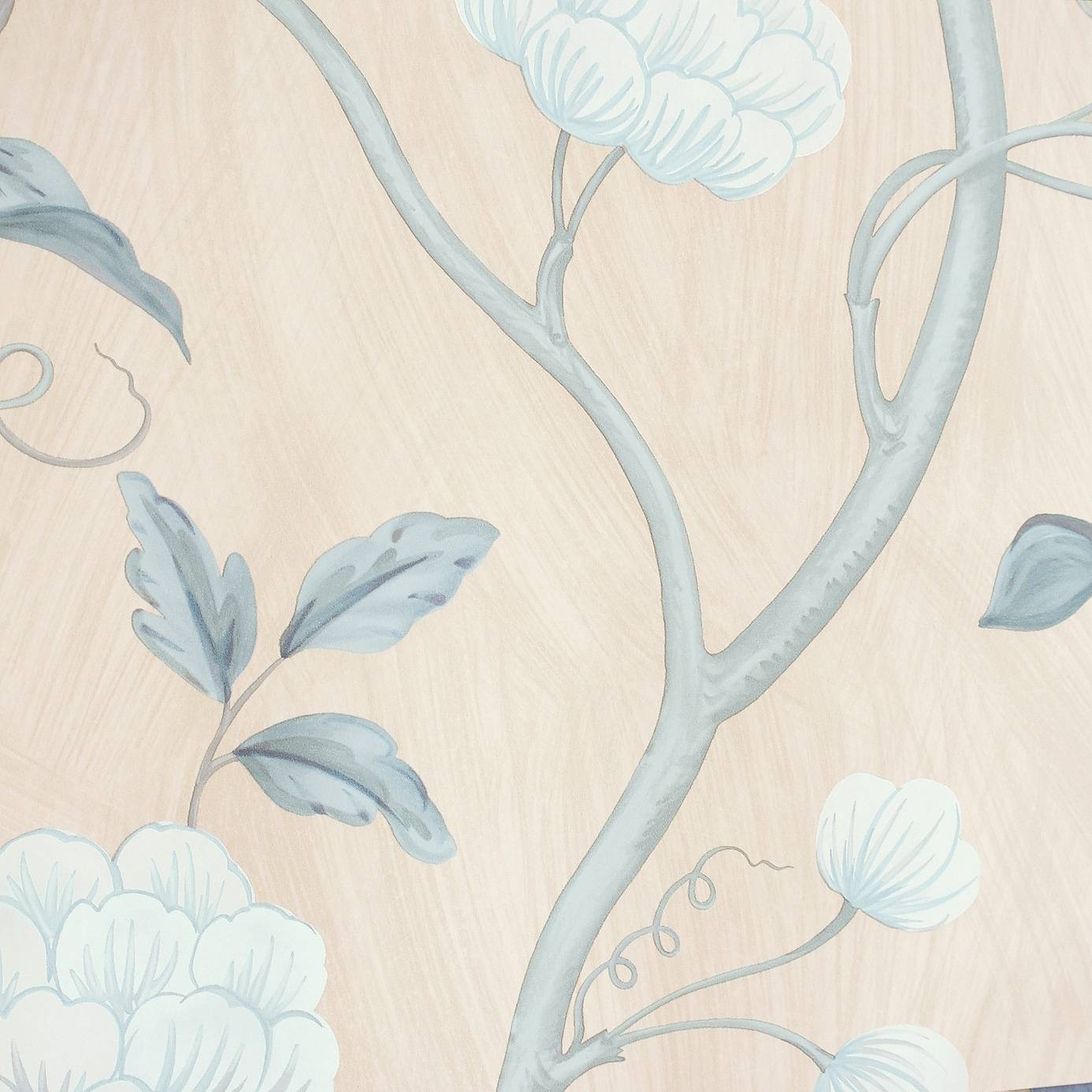 Hình nền cây tuyết 1386x1386 Colefax & Fowler - Kem màu xanh dương Mã sản phẩm: 07949 09