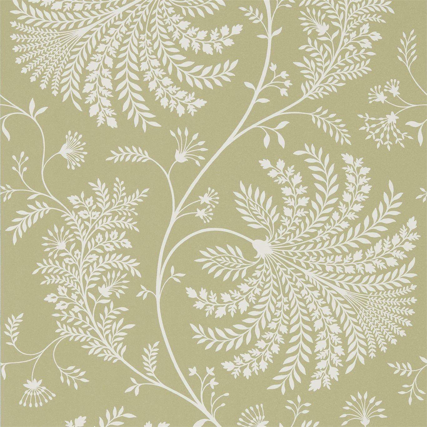 Hình nền 1366x1366 Sanderson Mapperton Garden Green Cream 216340