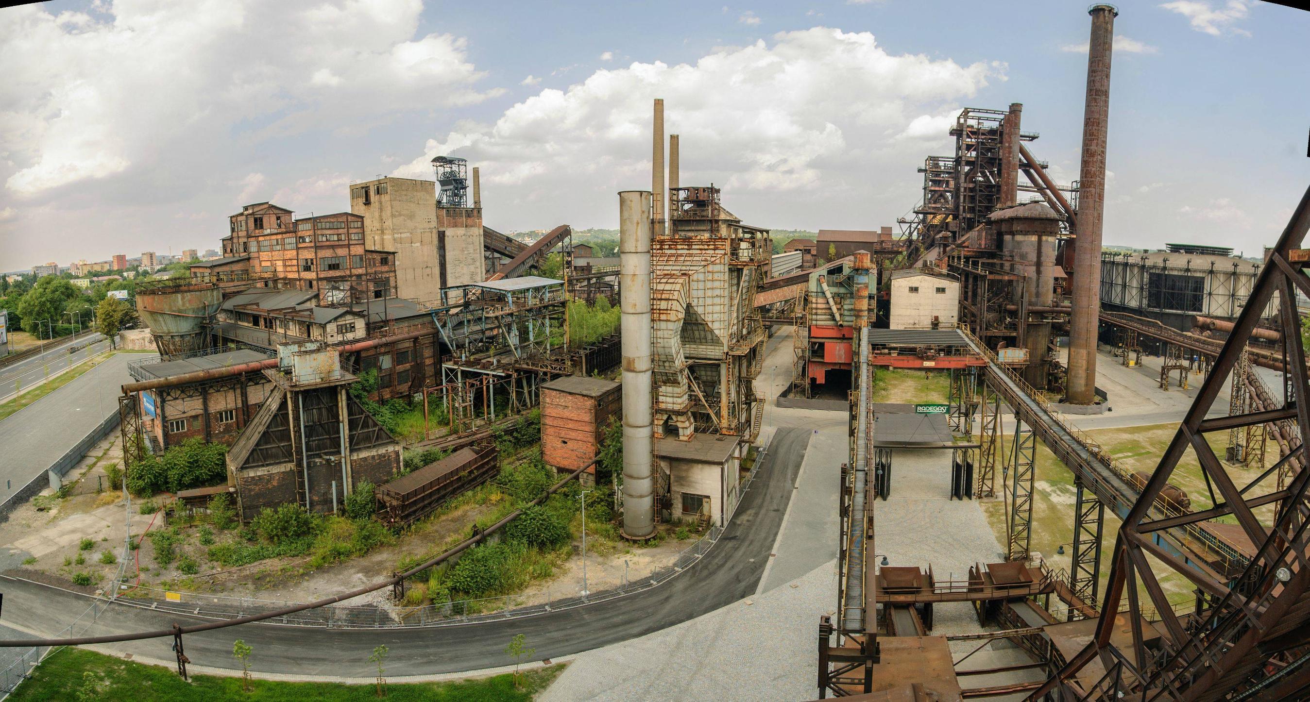 2697x1446 Abandoned factory in Ostrava, Czech Republic. Taken from a blast