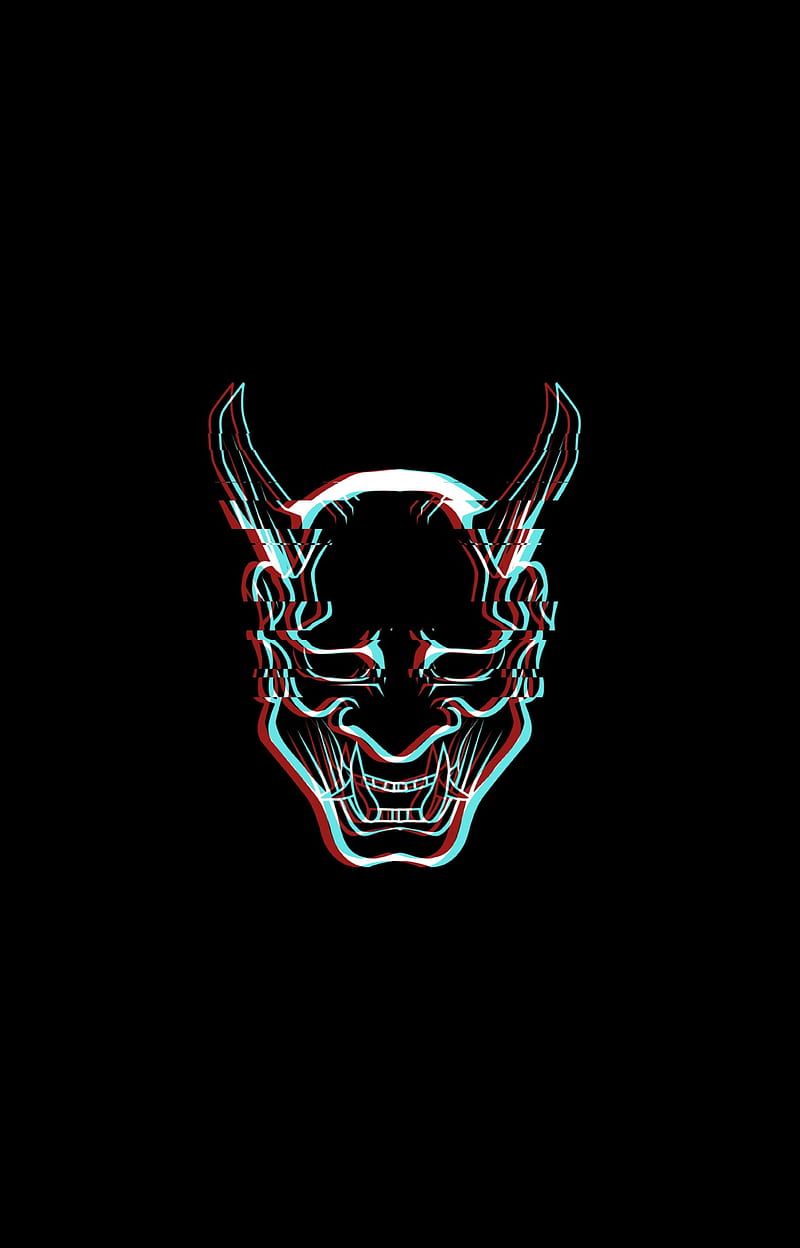 800x1248 HD glitch demon wallpaper