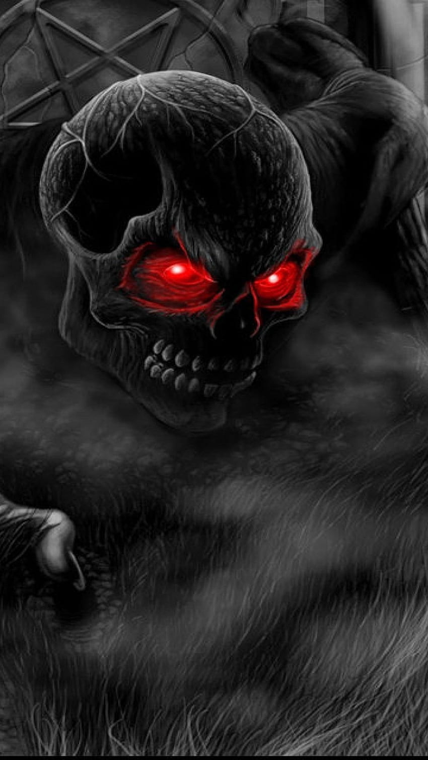 850x1510 Black devil HD wallpaper