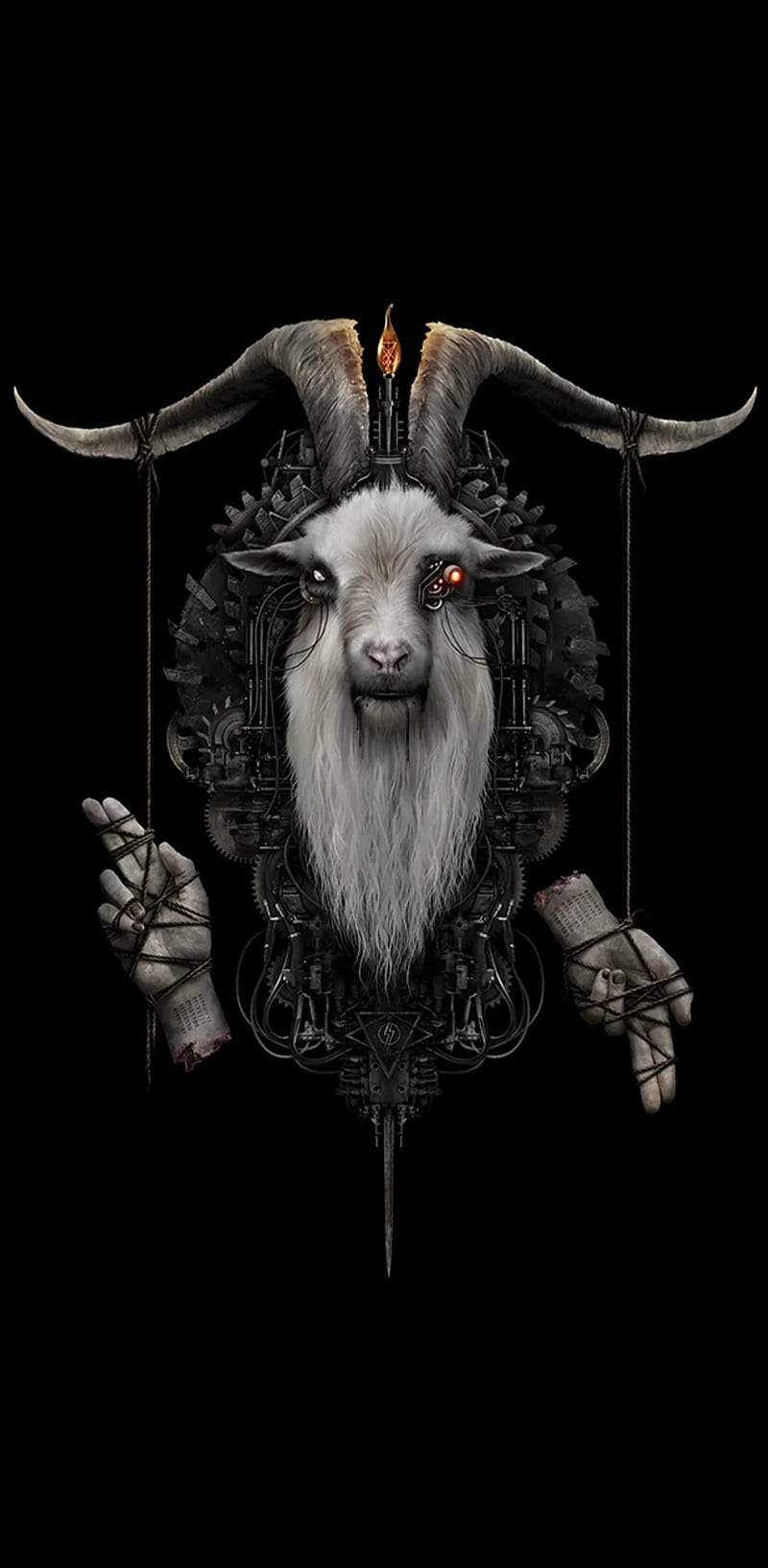 800x1634 HD baphomet wallpaper