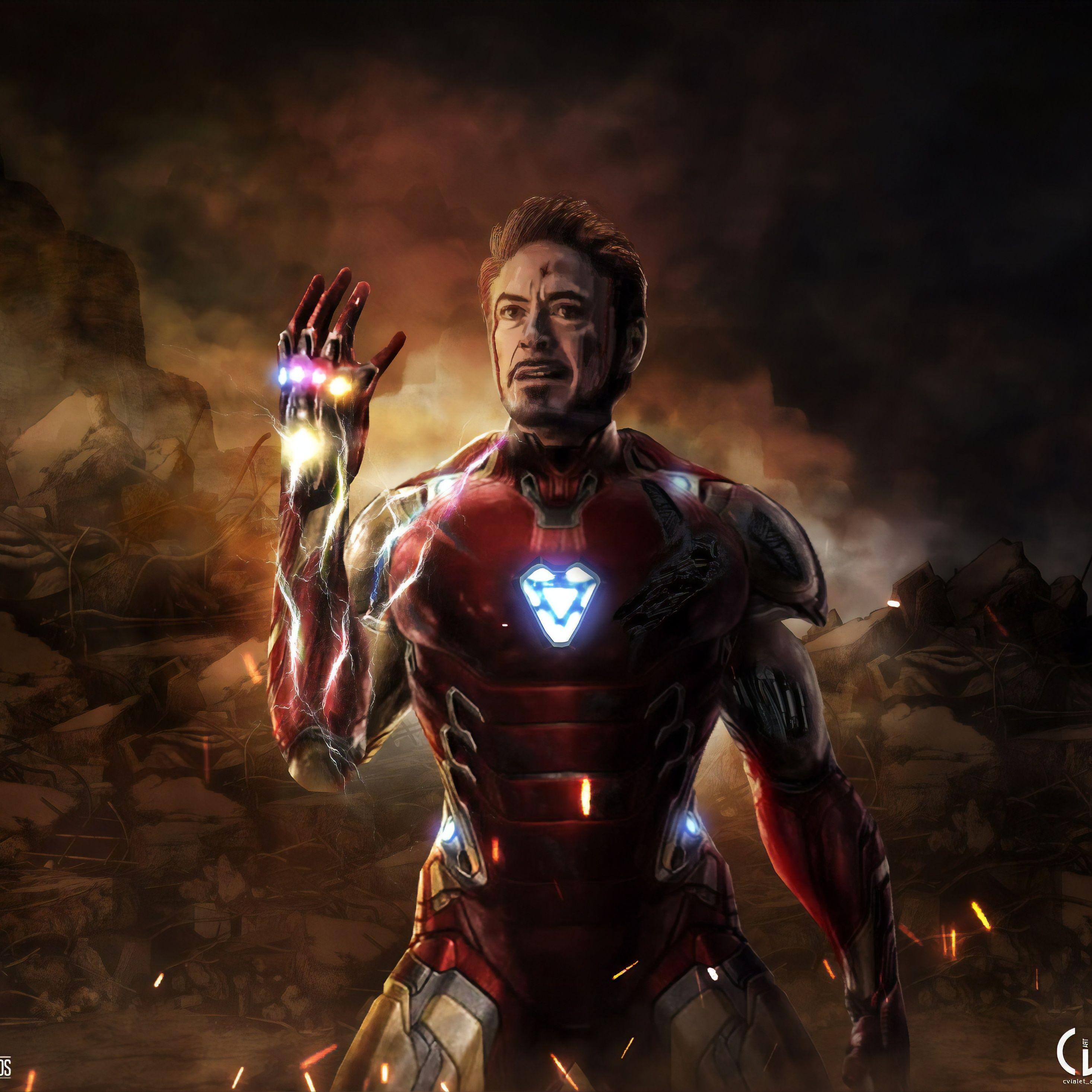 2932x2932 I Am Iron Man Avengers Endgame 5k iPad Pro Retina