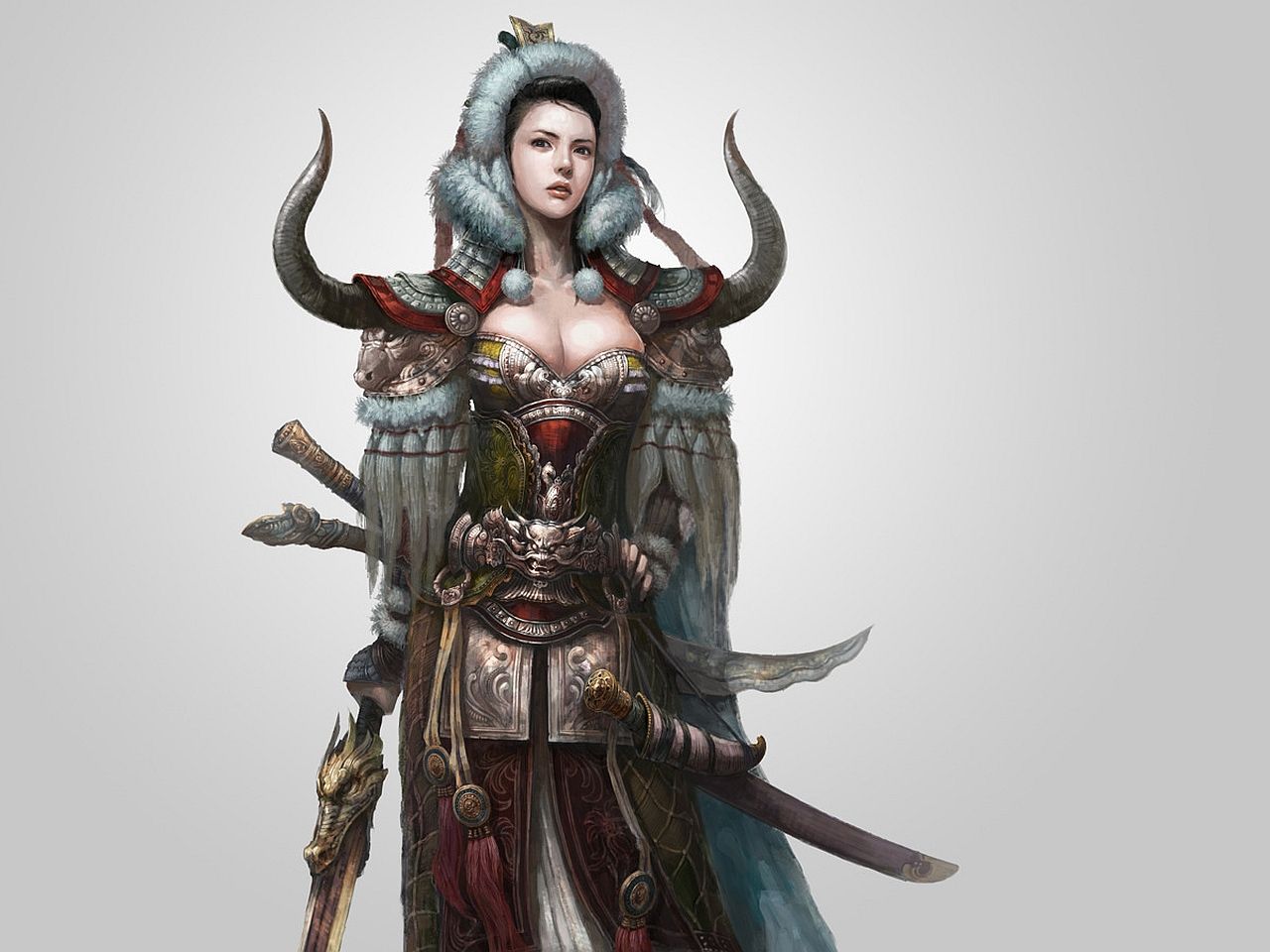 1280x960 Download Fantasy Woman Warrior Image