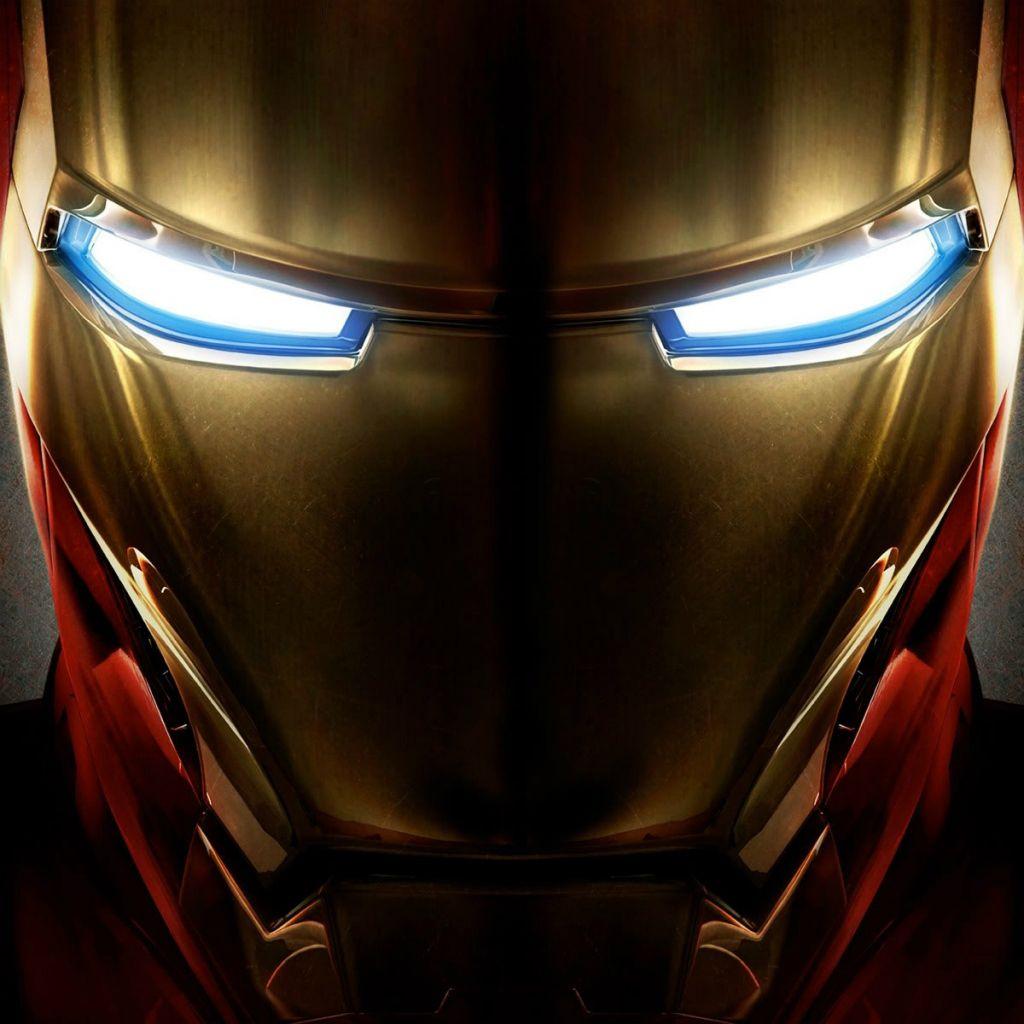 Hình nền iPad 1024x1024 Iron Man Helmet Tải xuống miễn phí