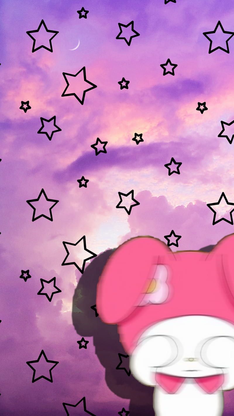 800x1422 My Melody Glitch, adorable, cute, hello kitty, kawaii, my melody, pastel pink, HD phone wallpaper