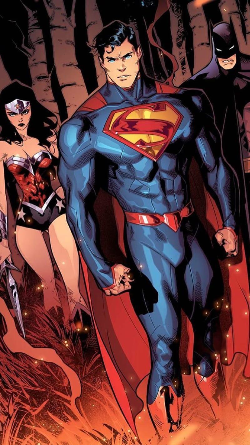 800x1422 HD trinity dc comics wallpaper