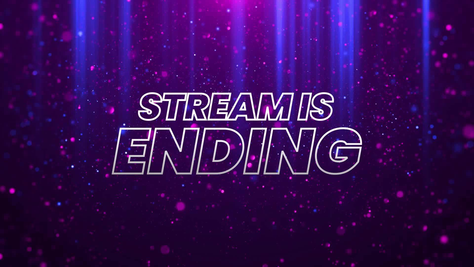 1920x1080 Stream ending screen. animated overlay