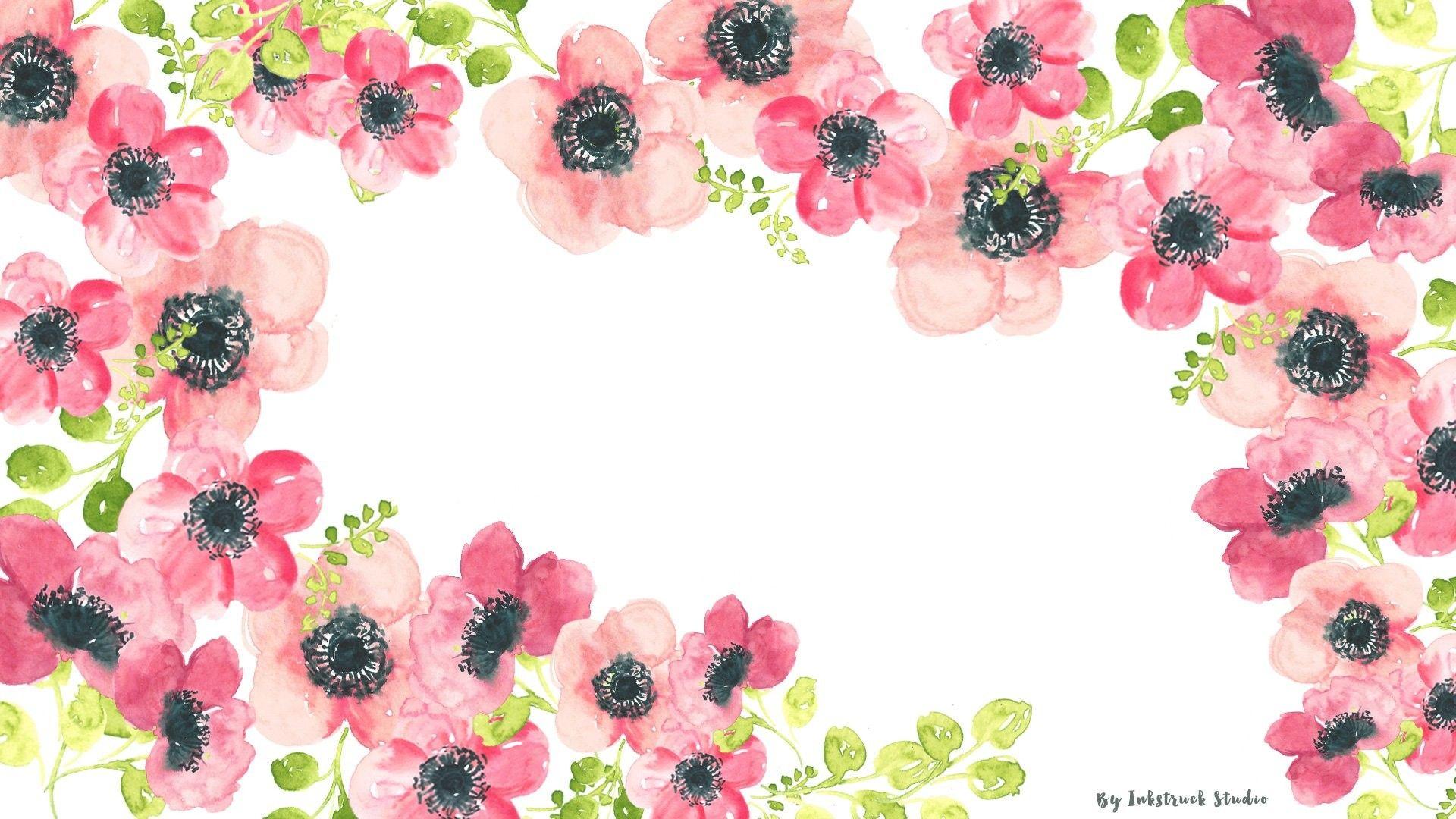 1920x1080 Watercolor Flowers Wallpaper