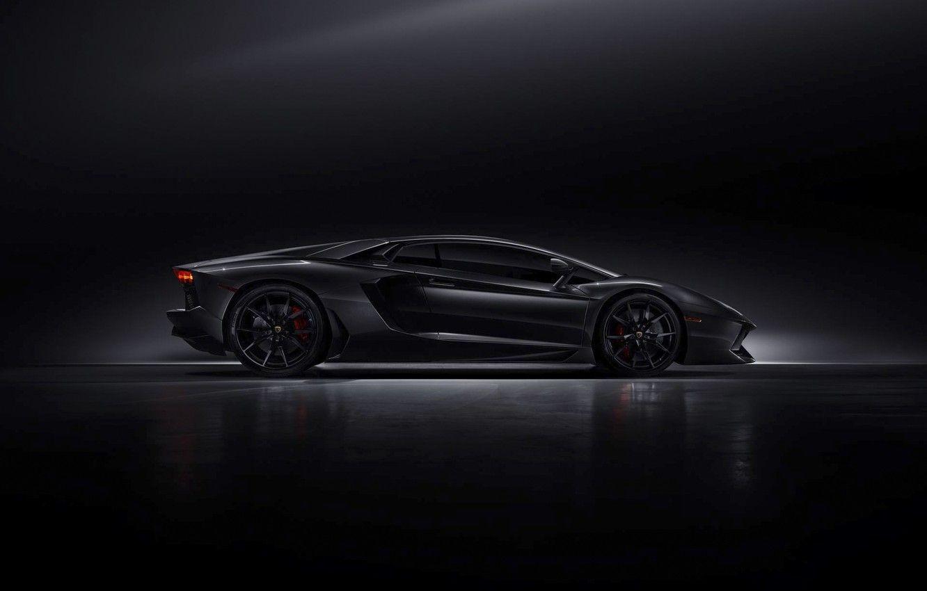 1332x850 Wallpaper Lamborghini, Dark, Black, Side, LP700- Aventador