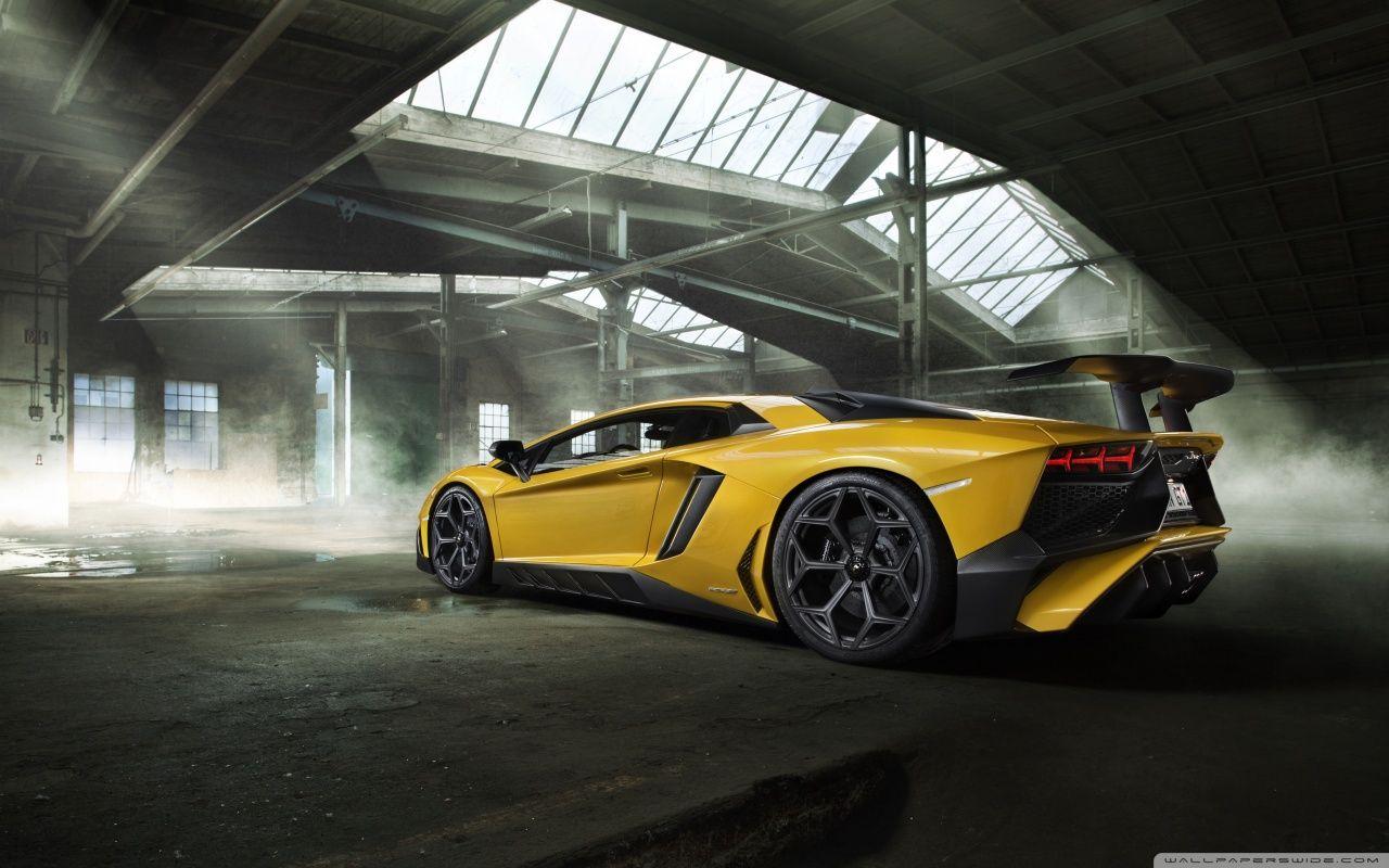 1280x800 Yellow Lamborghini Aventador Sports Car ❤ 4K HD Desktop