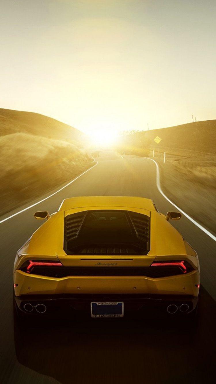 750x1334 Yellow Lamborghini Wallpaper