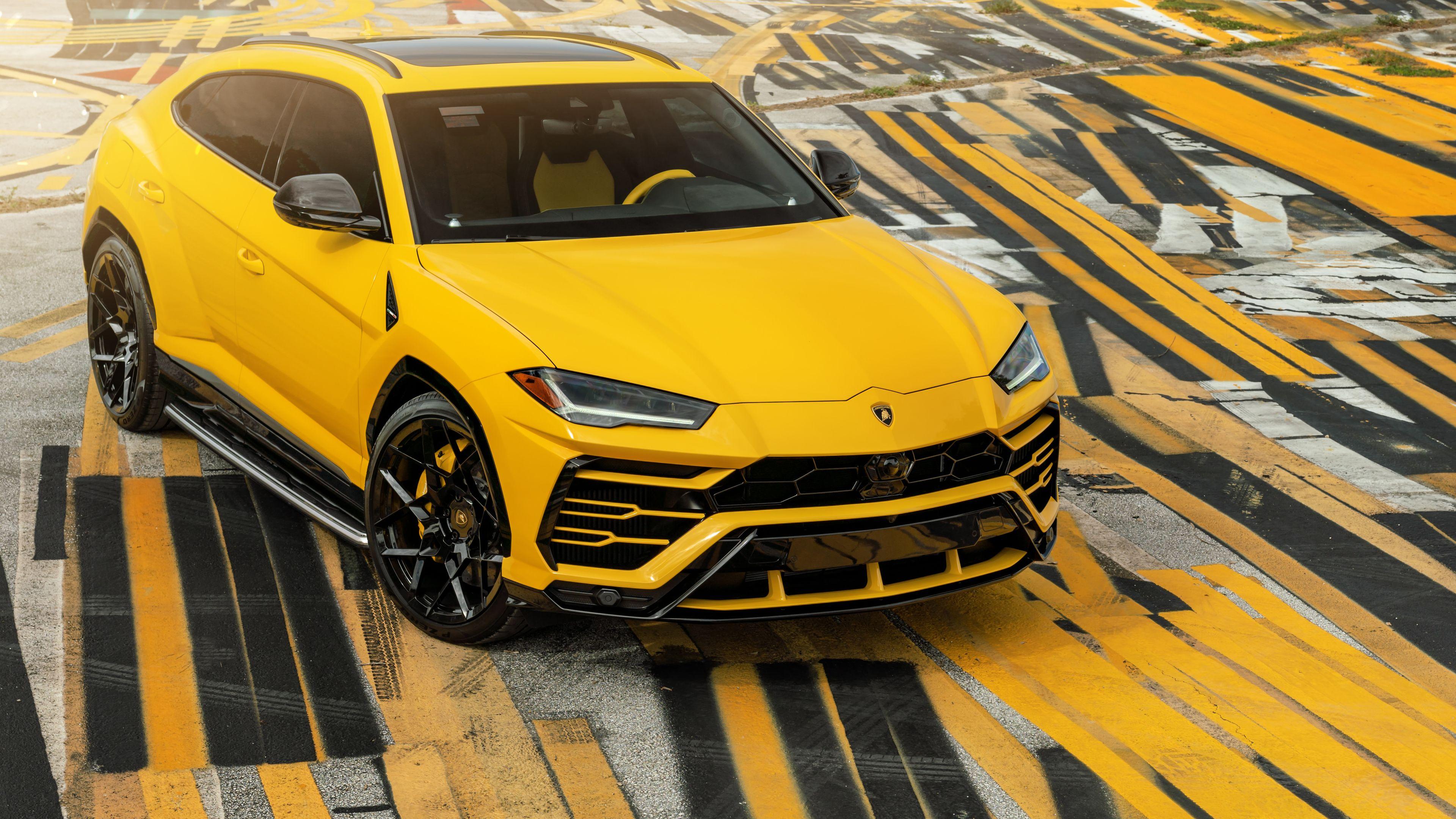 3840x2160 Wallpaper 4k AG MC Yellow Lamborghini Urus 4k 2018 cars