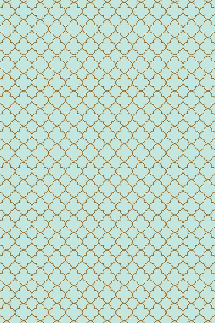 736x1103 Mint and Gold Wallpaper