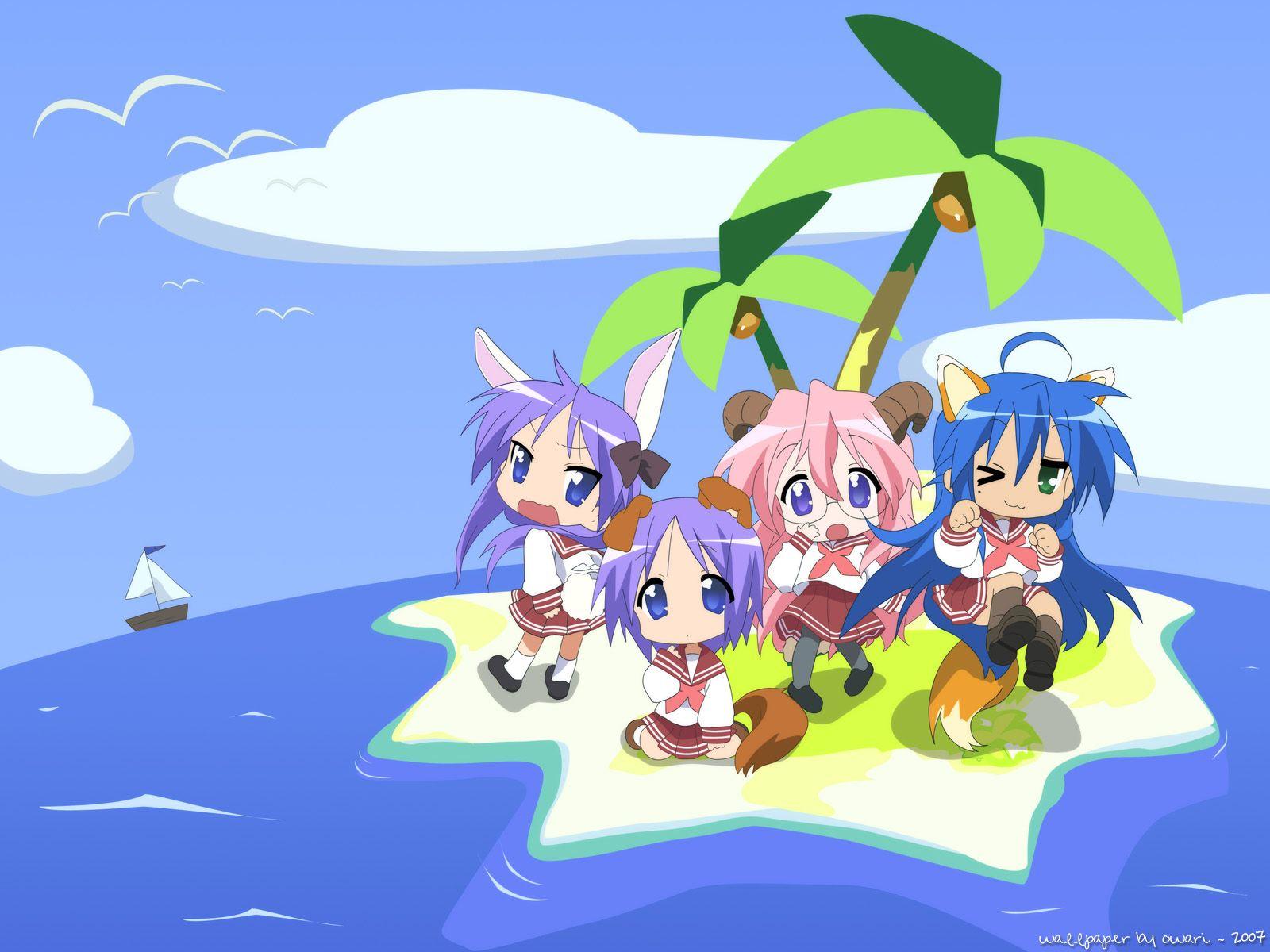 1600x1200 Kemonomimi Lucky Star