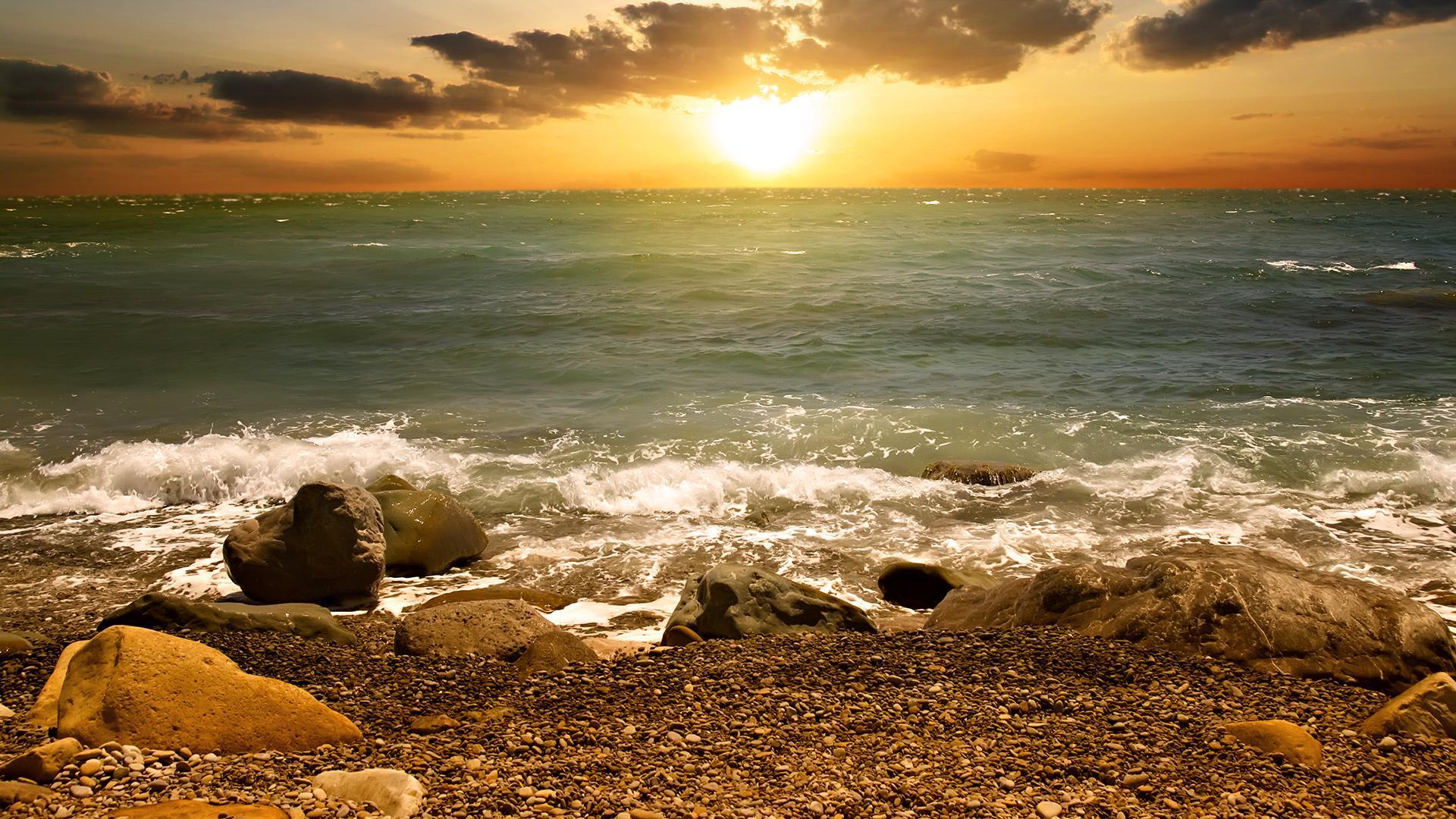Beach Sunset HD Wallpapers - Top Free Beach Sunset HD Backgrounds - WallpaperAccess