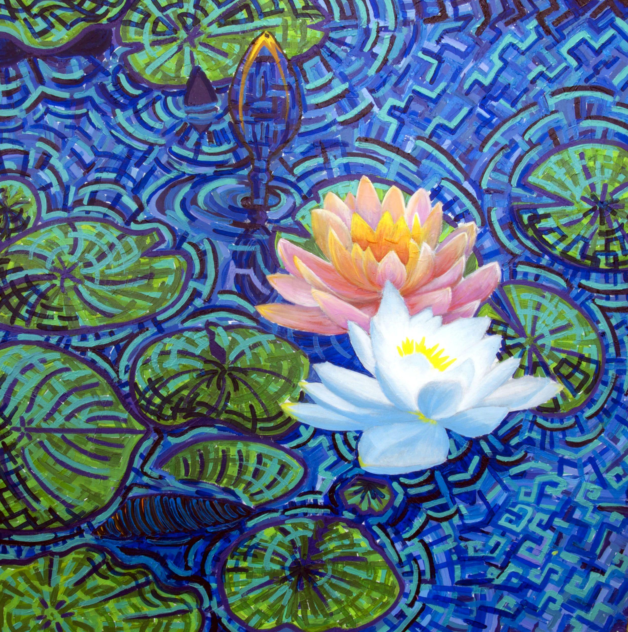 2479x2497 Vincent van Gogh image water lily HD wallpaper and background
