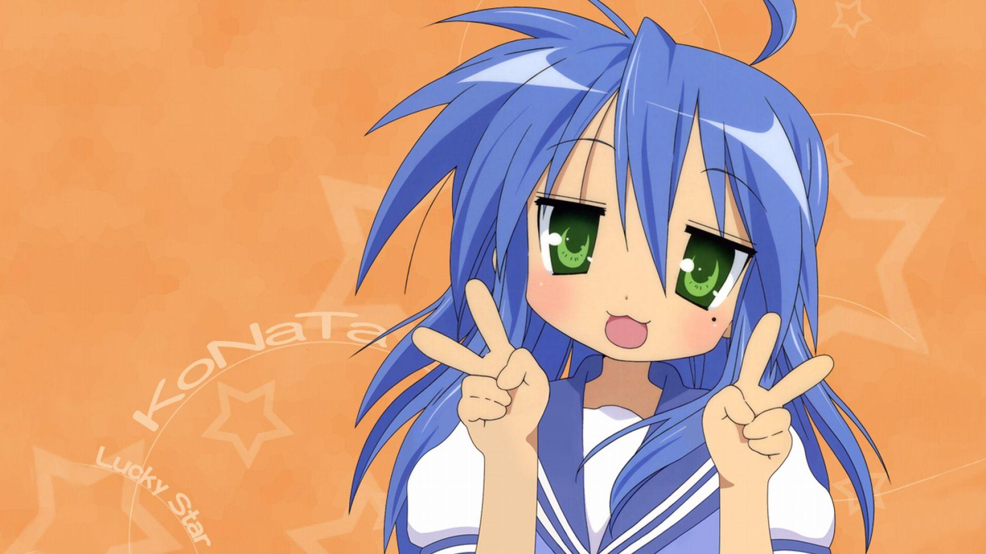 1920x1080 Download Wallpaper 1920x1080 lucky star, izumi konata, girl, eyes