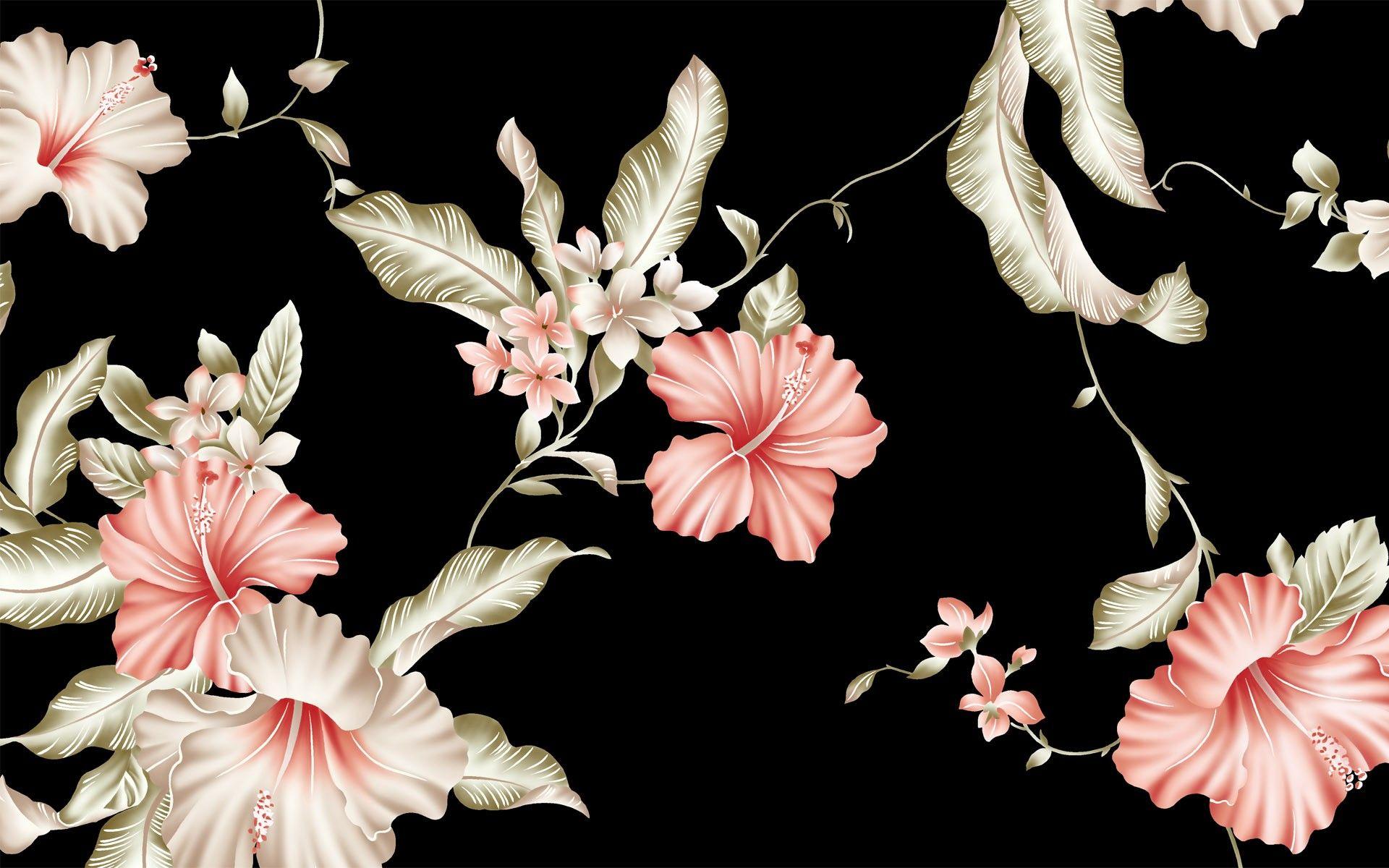 Hình nền HD 1920x1200 Hibiscus Pattern