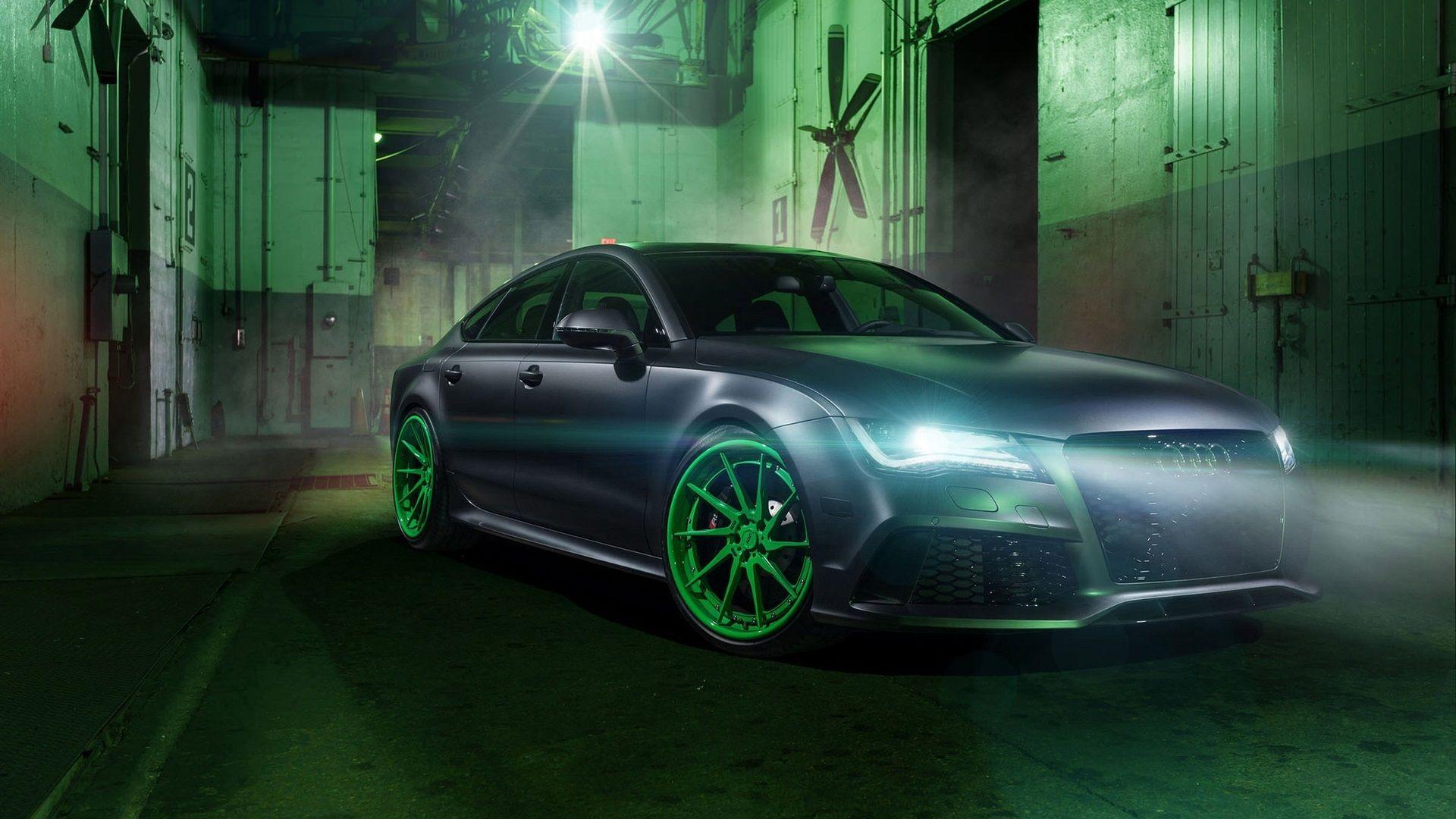 1920x1080 Wallpaper Audi RS7 car, headlights, night 1920x1200 HD
