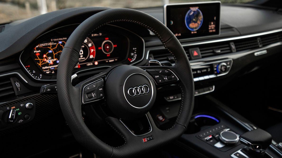 1190x669 Audi RS5 Sportback Interior Steering Wheel Wallpaper