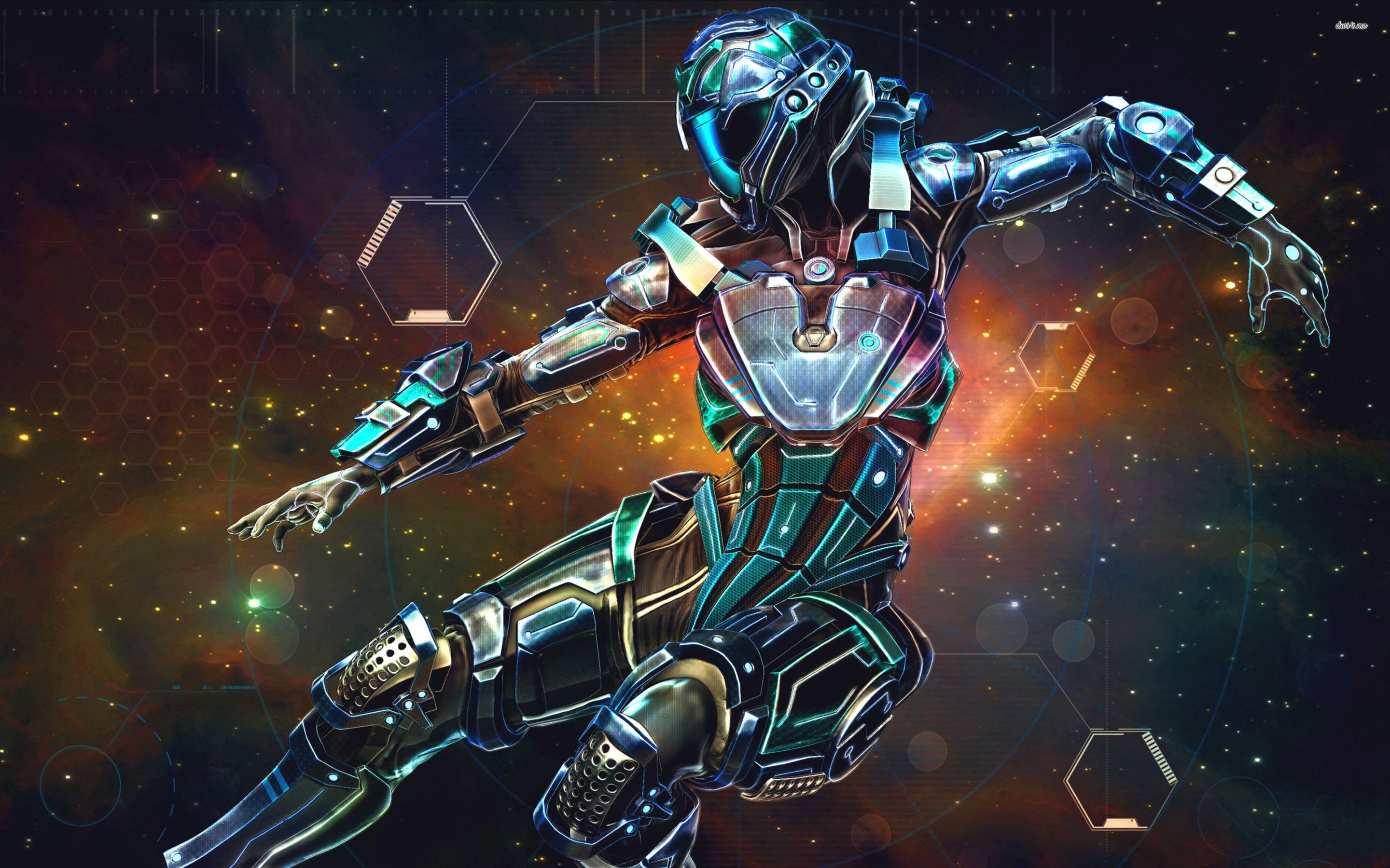 2880x1800 Floating robot wallpaper wallpaper