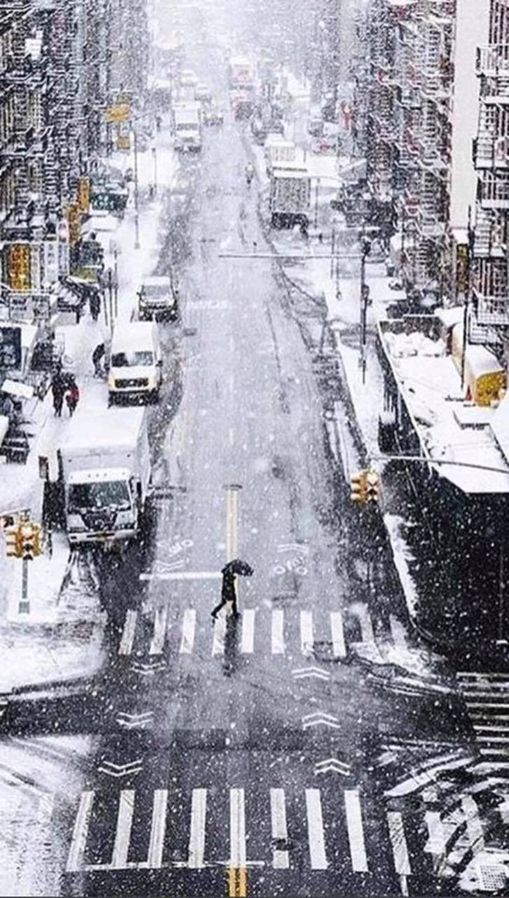 726x1280 New York Winter Wallpaper