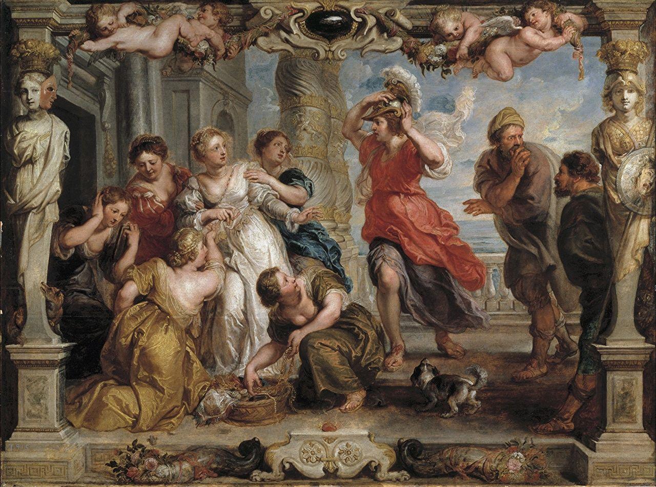 1280x950 Wallpaper Pieter Paul Rubens Detection of Odysseus Achilles