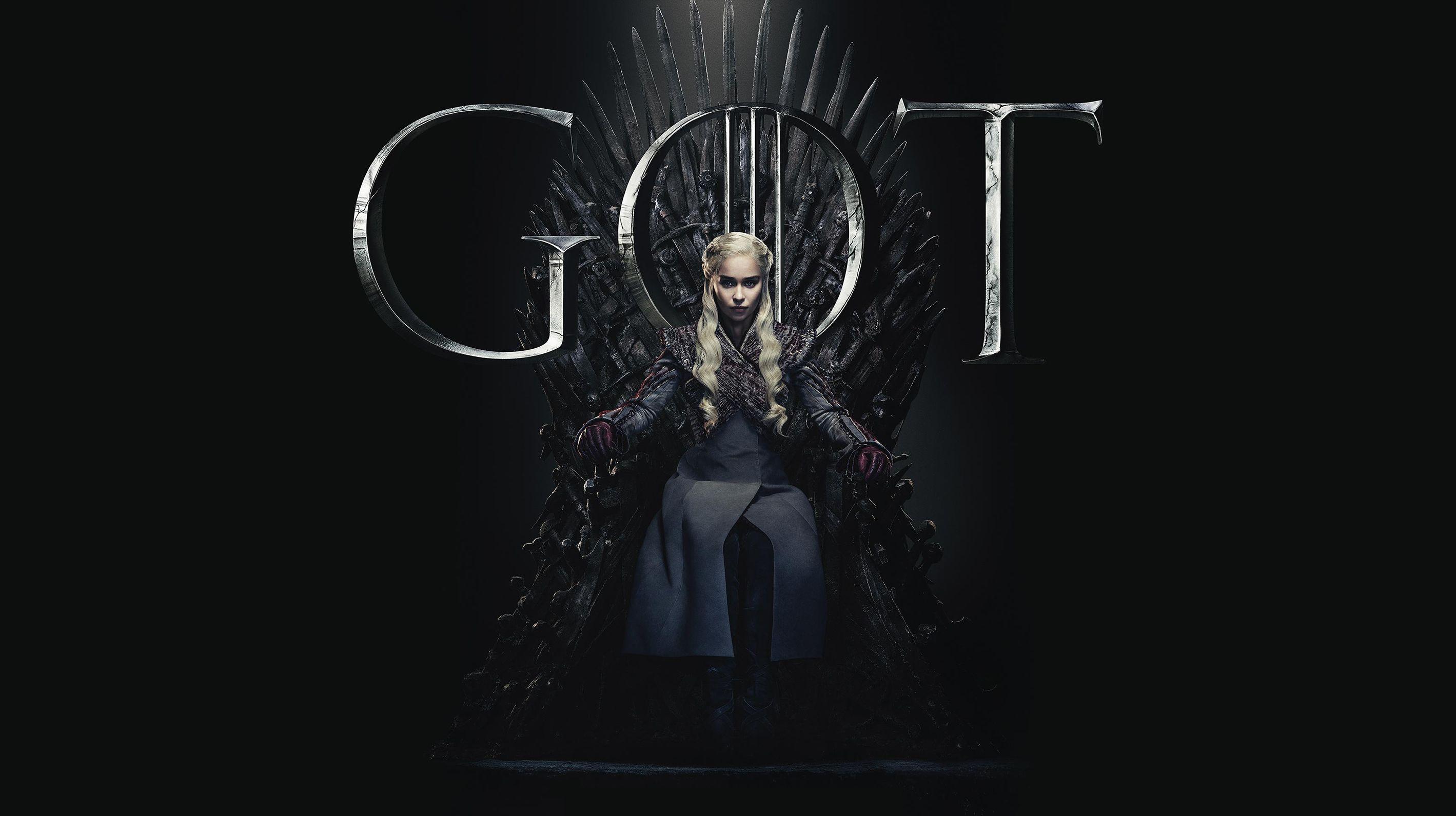 2838x1591 Daenerys Targaryen Game Of Thrones Season 8 Poster Wallpaper