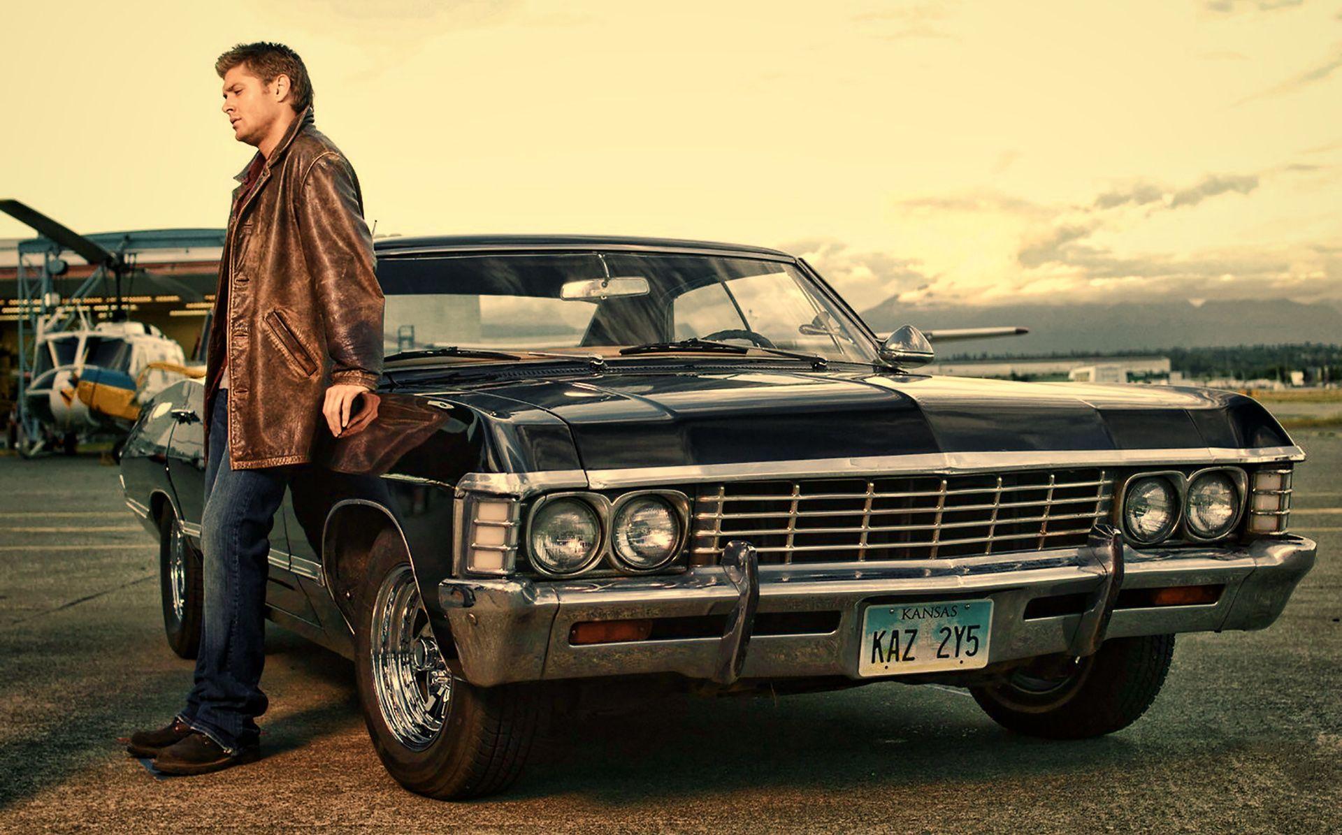1920x1195 Dean Winchester Wallpaper Black Chevy Impala With