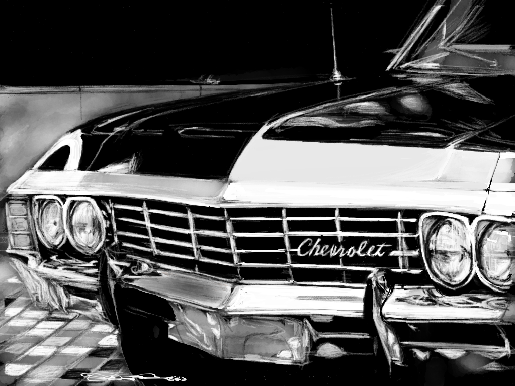 1024x768 1967 Chevrolet Impala Wallpaper