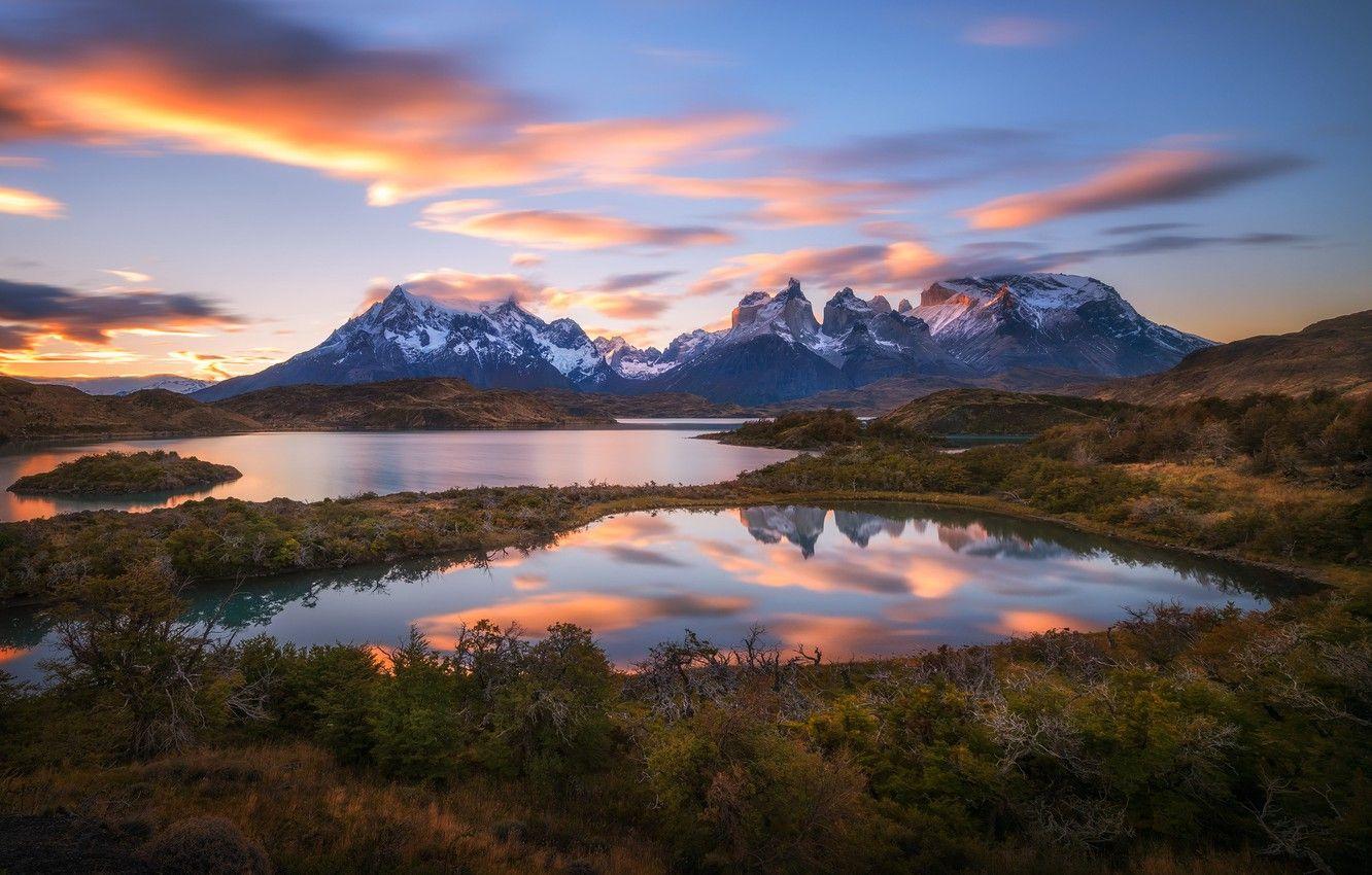 1332x850 Wallpaper lake, Chile, South America, Patagonia, the Andes