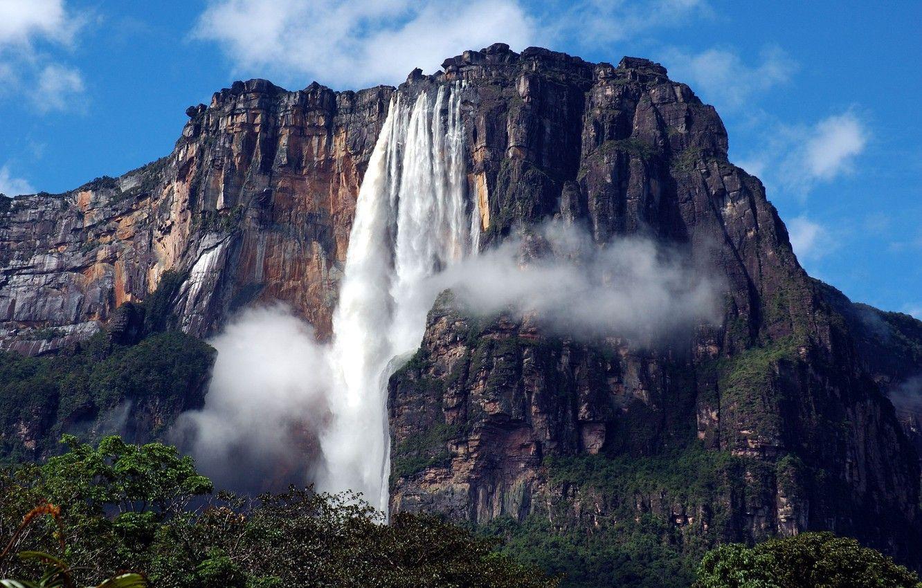 1332x850 Wallpaper waterfall, Venezuela, South America, Angel, Parque