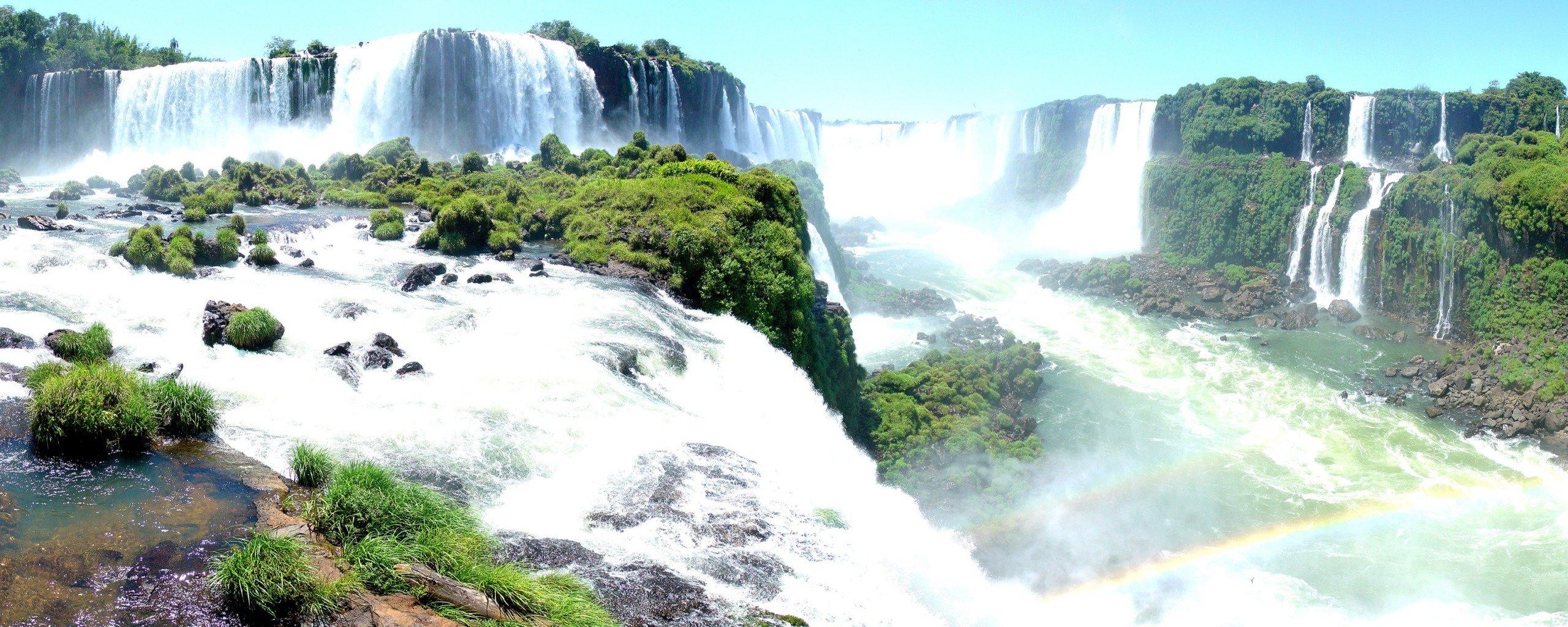 Màn hình kép 2560x1024 Hình nền thác Iguazu, nền HD