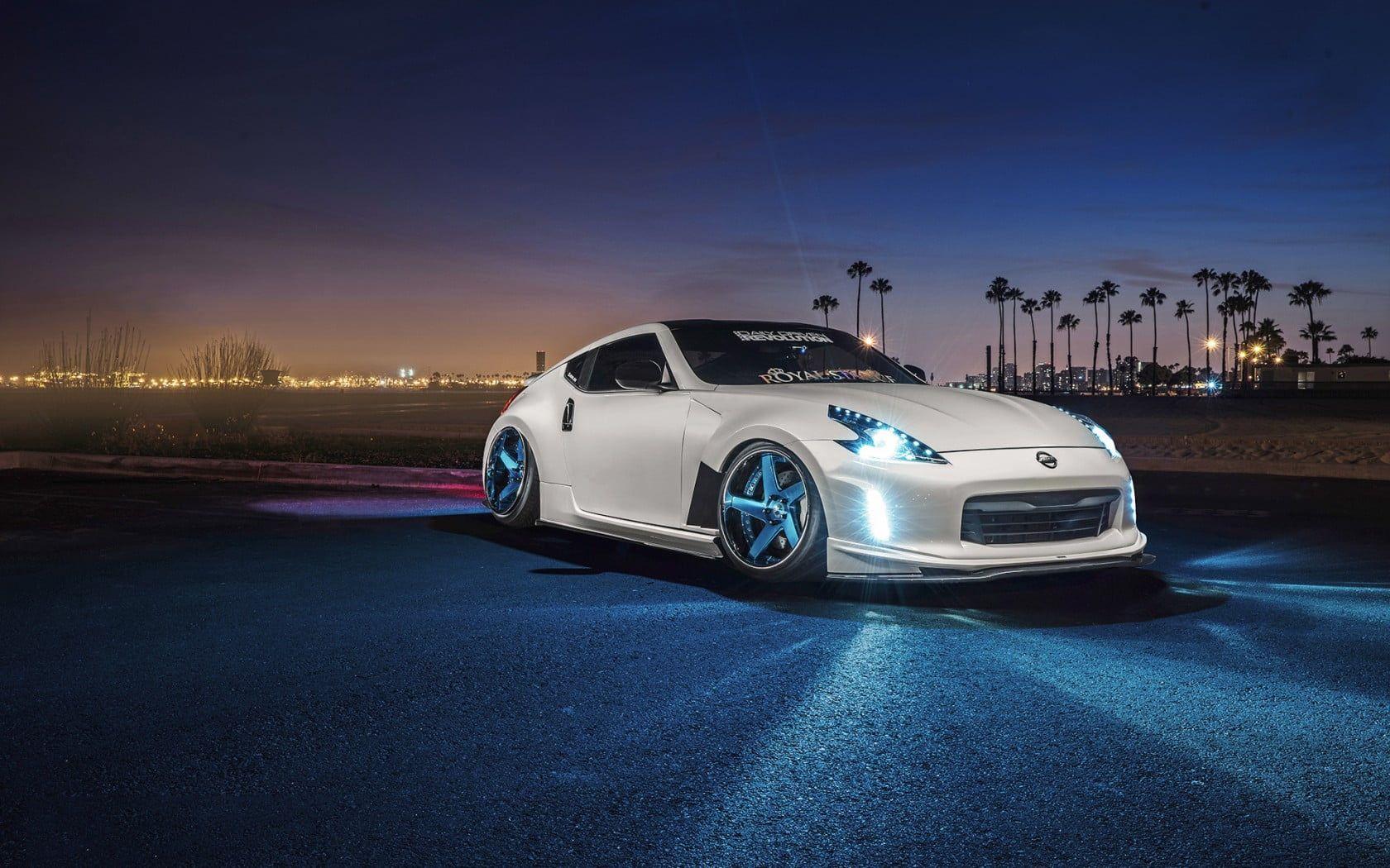 1680x1050 White custom lowered Nissan 370Z HD wallpaper