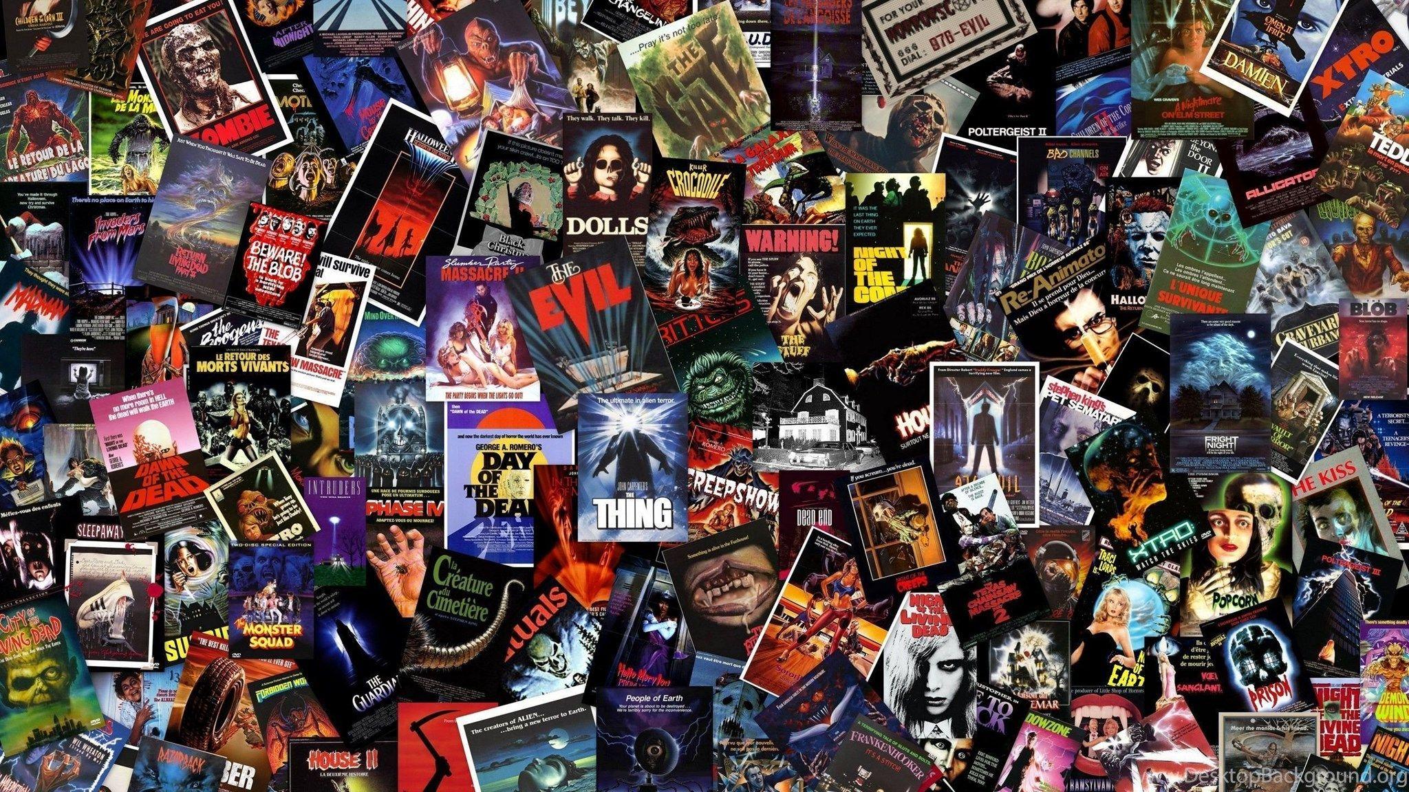 2048x1152 Massive B Horror Collage Wallpaper Horror Movies Wallpaper