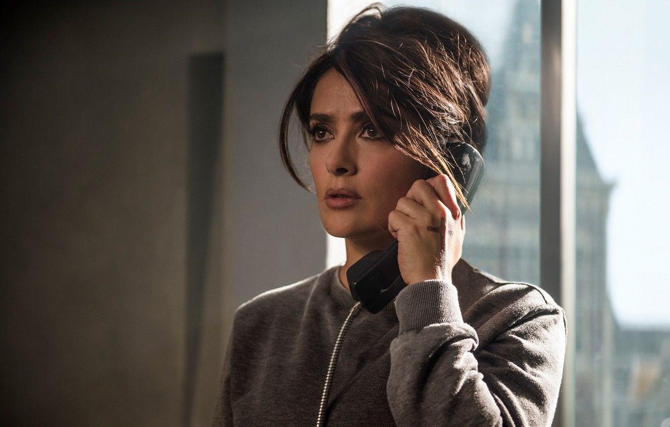 1332x850 Wallpaper frame, window, hairstyle, phone, Salma Hayek