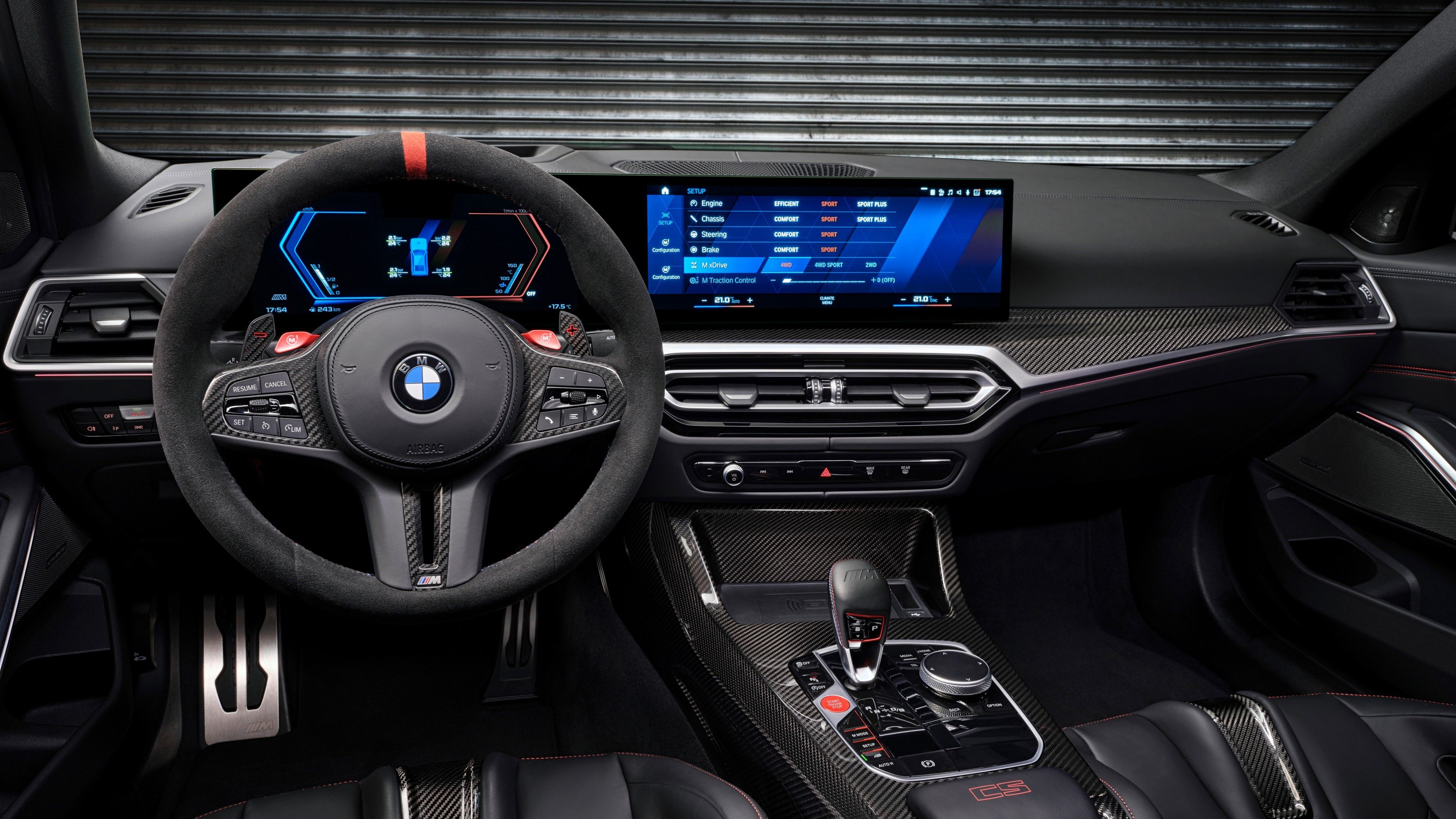 3840x2160 BMW M3 CS 2023 Interior Wallpaper