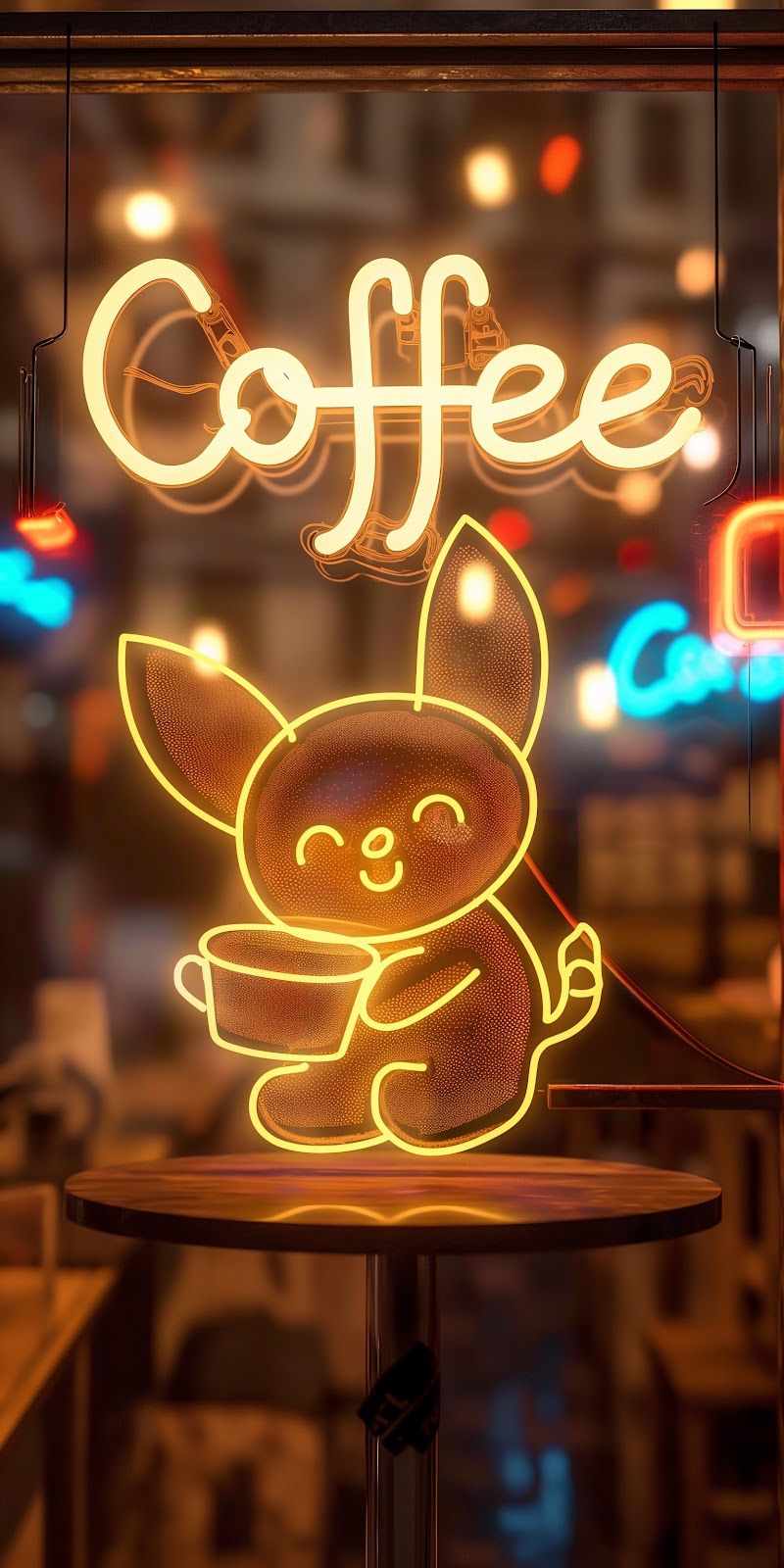 800x1600 iPhone Wallpaper. Coffee Shop Light