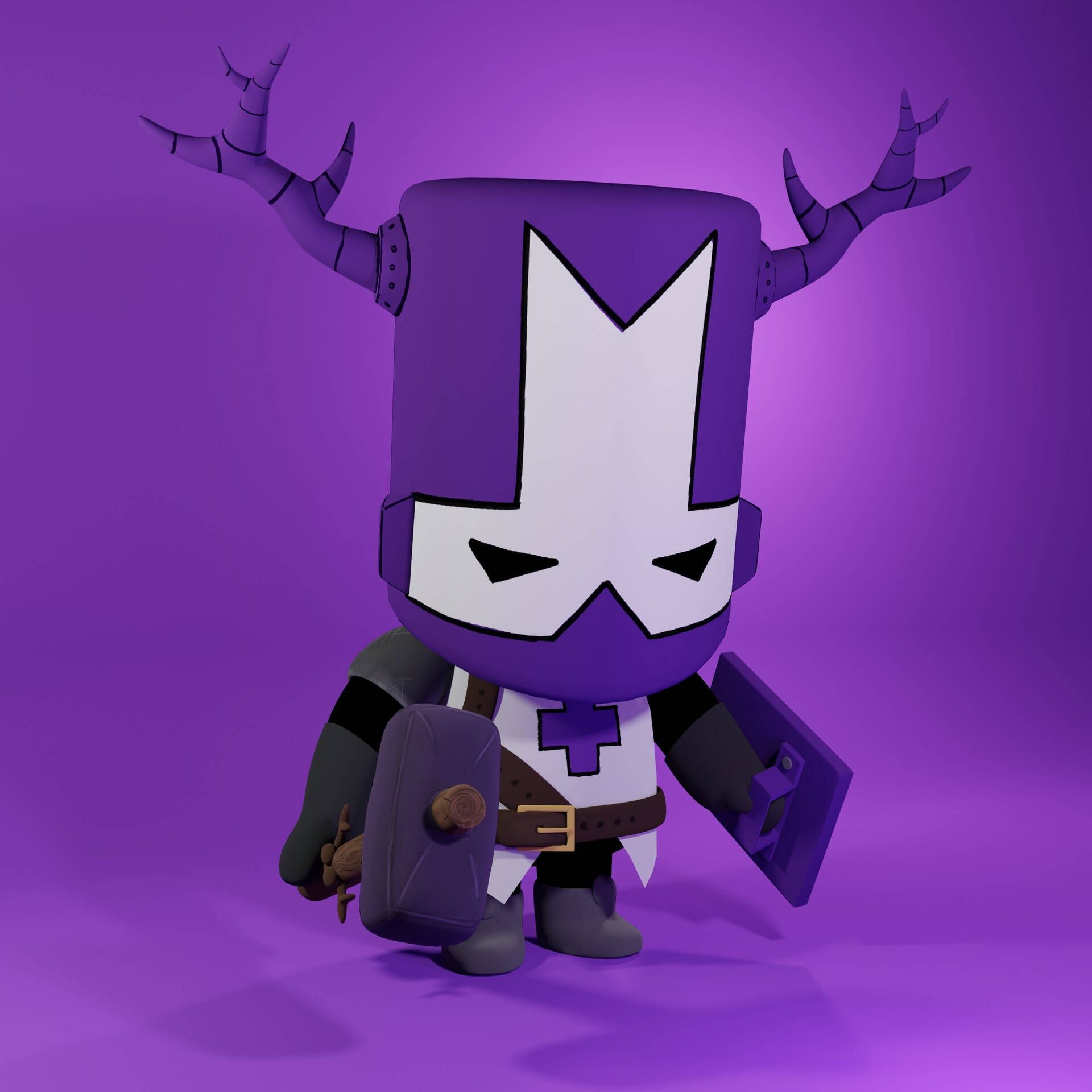 1920x1920 Castle Crashers Blacksmith Purple