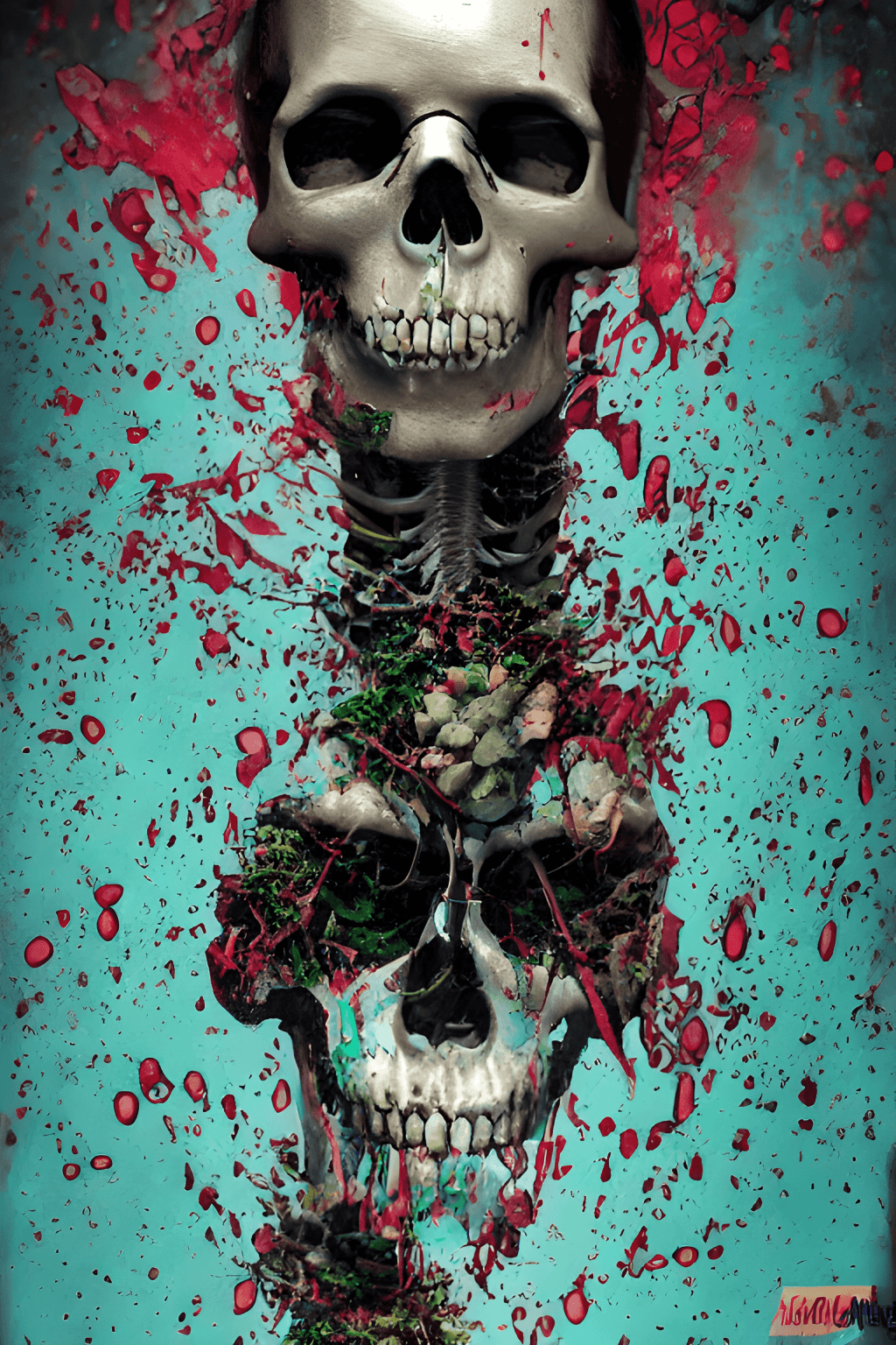 1024x1536 8K Skeleton Smoking Weed · Creative Fabrica